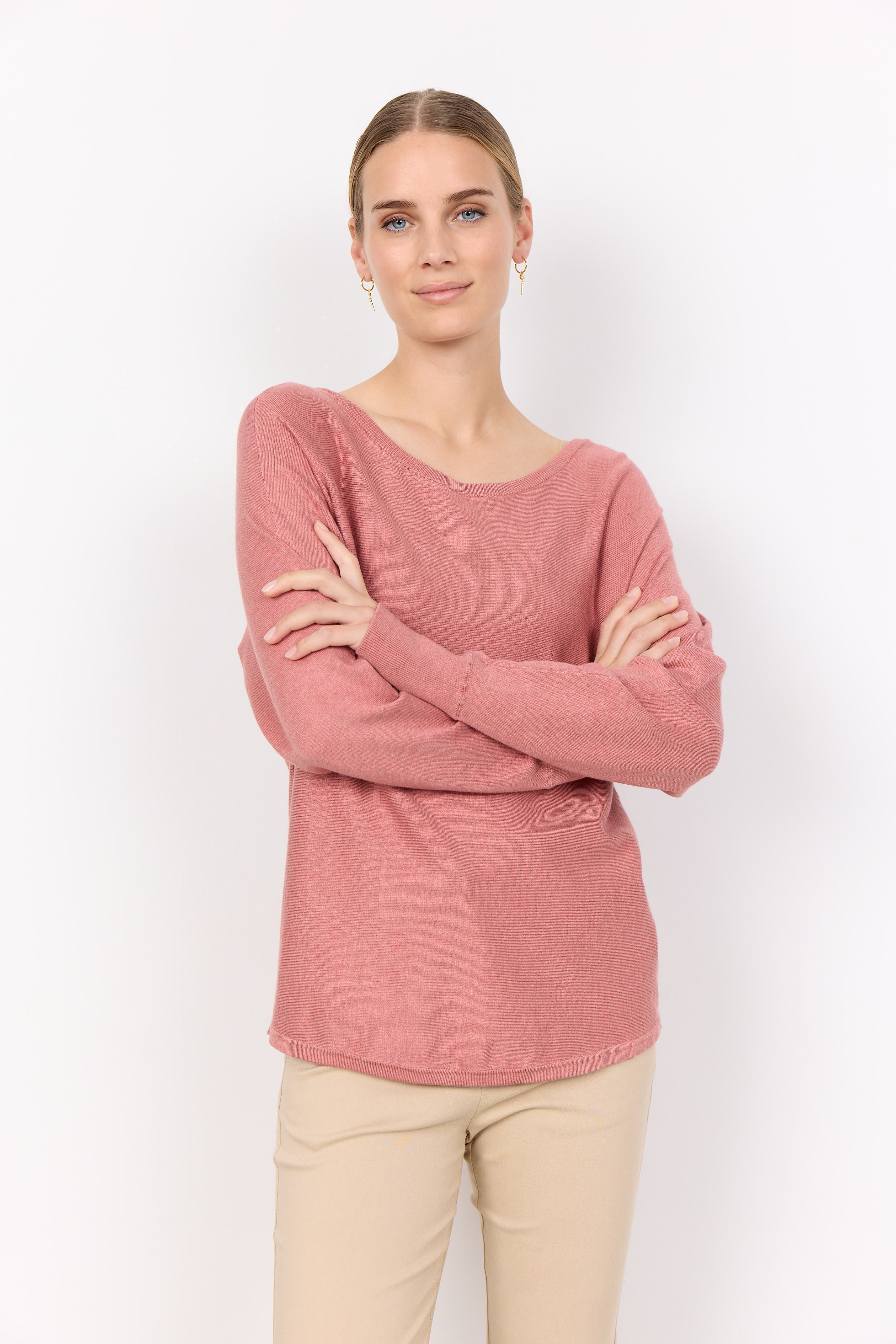 SOYA CONCEPT DOLLIE 738 Berry V Neck Knit main image 1
