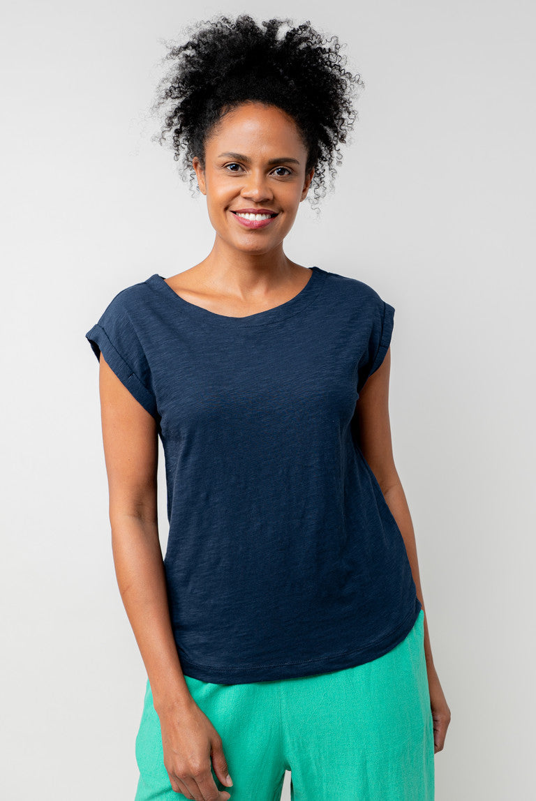 Lily and Me Sway Tee Plain-White finn