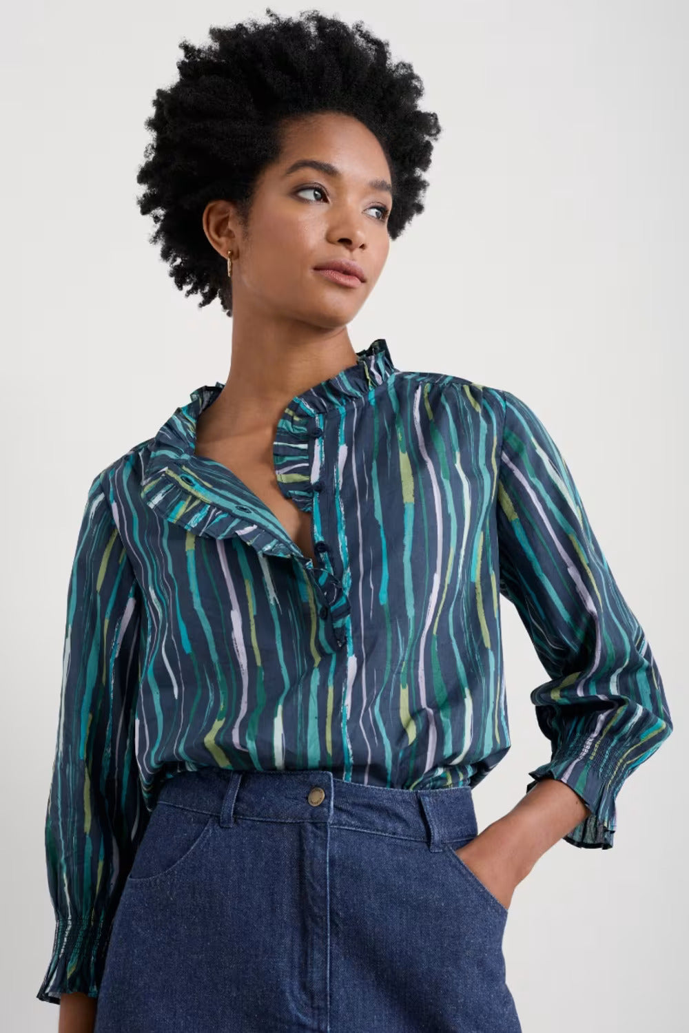 Seasalt Twining Printed Blouse in GOTS-Certified Organic Cotton