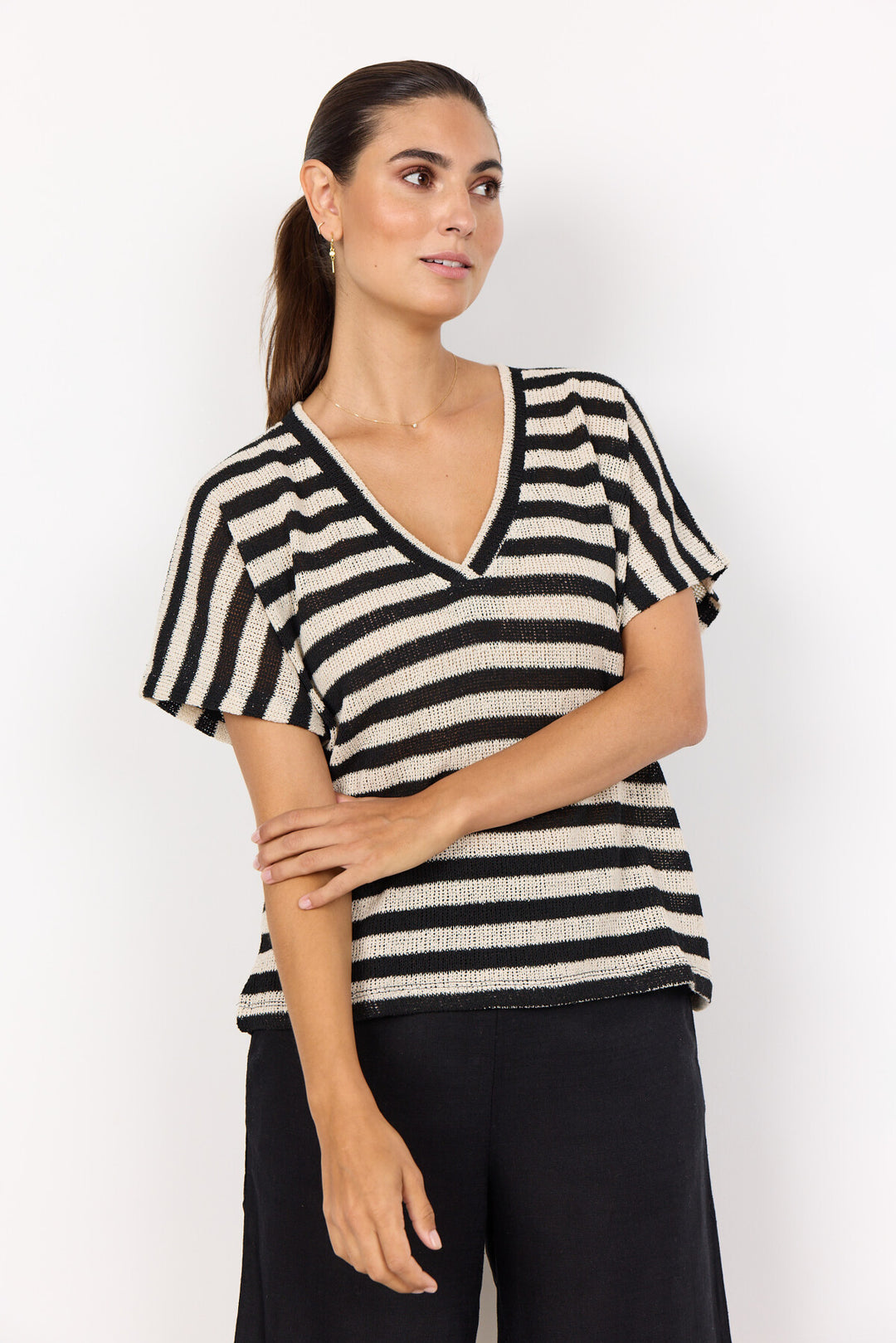 Soya Concept SC-Rosenna 2 T Shirt Black-White finn