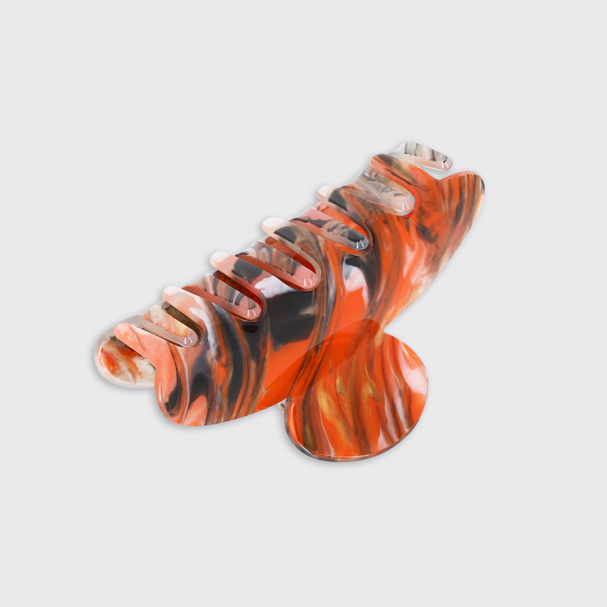 Lydia Medium Claw Clip - Rust-Hairclip-White finn