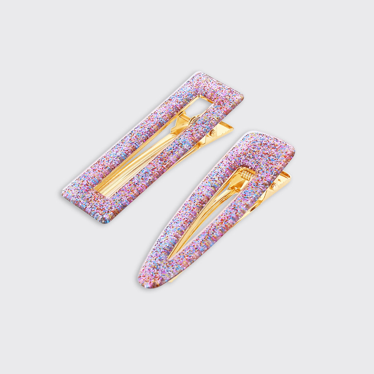 Glitter Set of 2 Hair Clips-Hairclip-White finn