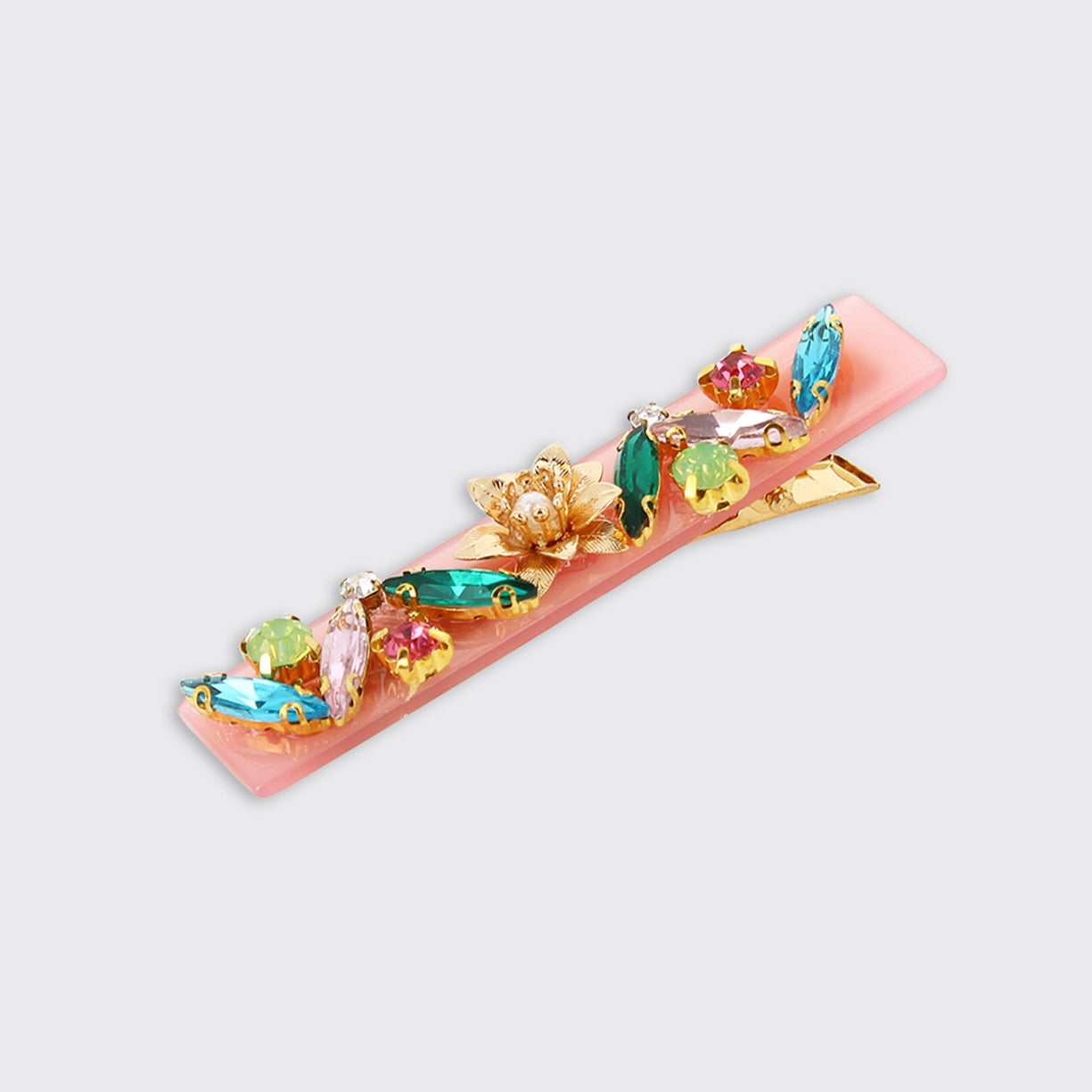 Clara Jewel Hair Clip-Hairclip-White finn
