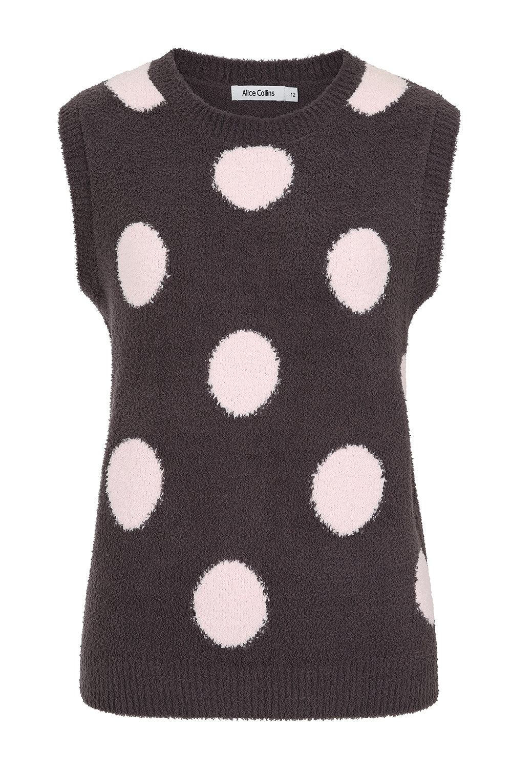 Alice Collins Steph Knitted Vest-Tank Top-White finn