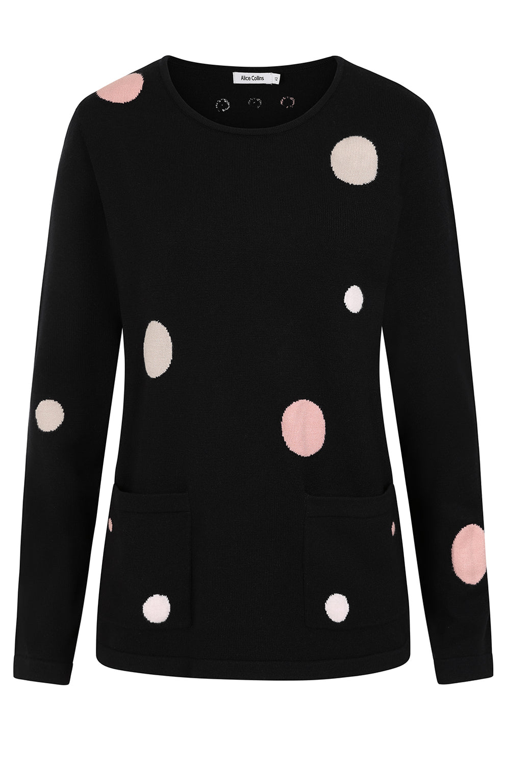 Alice Collins Nicola Jumper-Knitwear-White finn