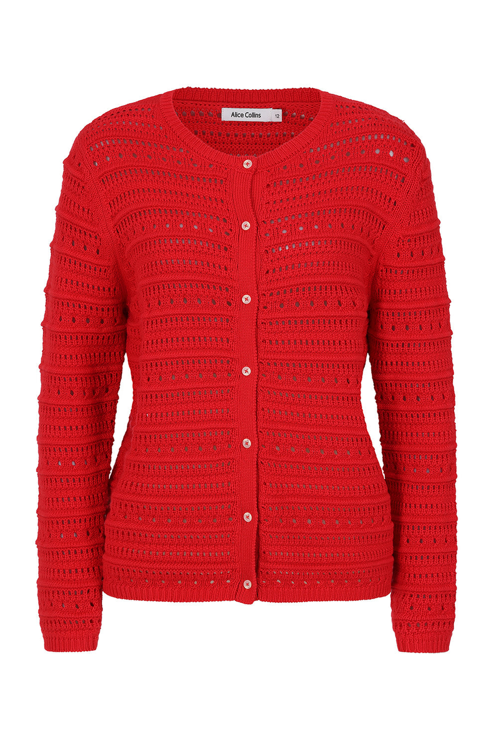 Alice Collins Alma Cardigan-Knitwear-White finn