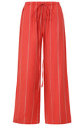 Alice Collins Rose Striped Wide Leg Trouser-Trouser-White finn