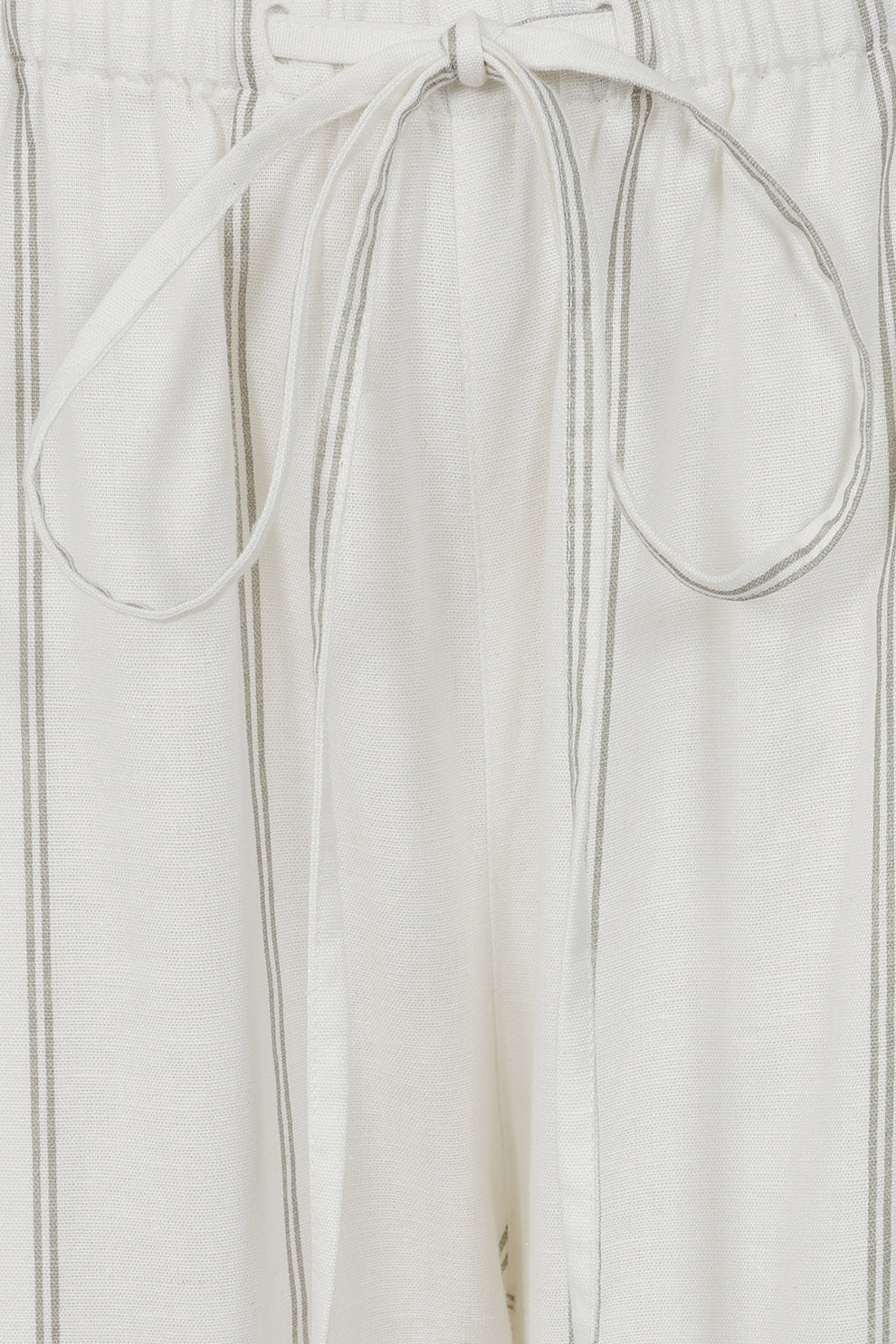 Alice Collins Rose Striped Wide Leg Trouser-Trouser-White finn