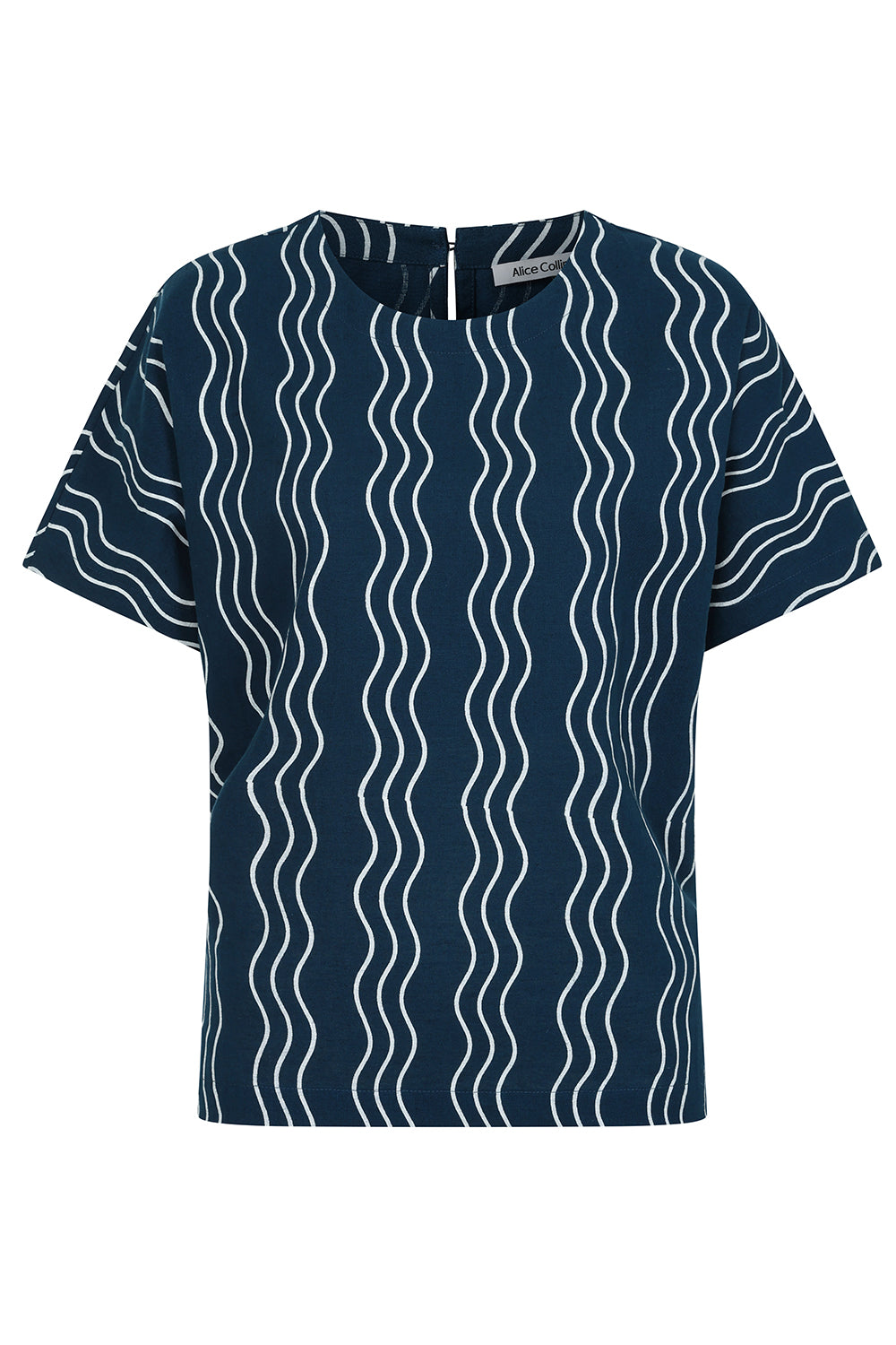 Alice Collins Beth Wavy Top-Alice Collins-White finn