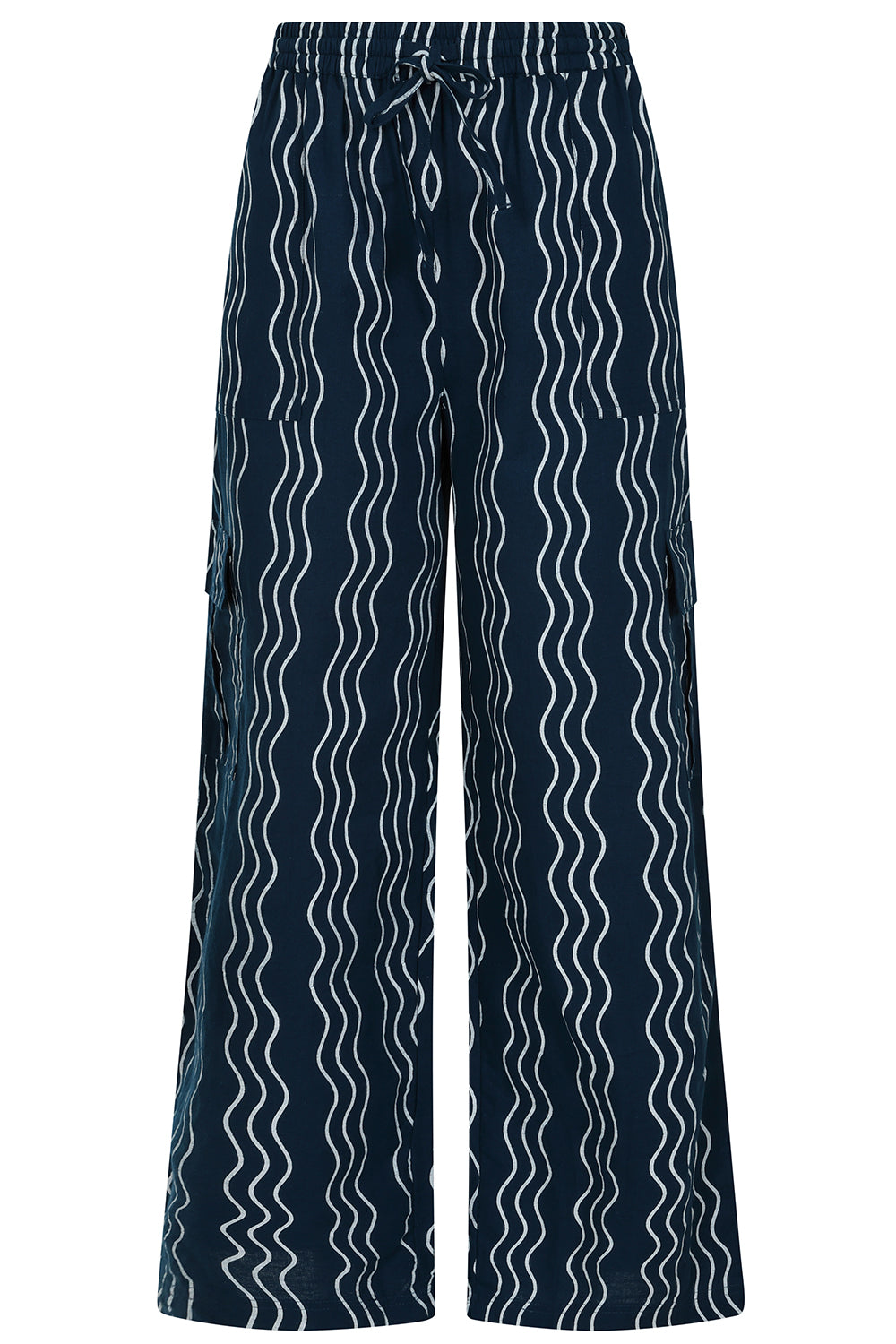 Alice Collins Beth Wavy Trousers-Alice Collins-White finn