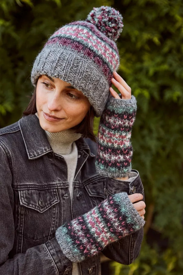 Pachamama Wharfdale Bobble Beanie-Accessories-White finn