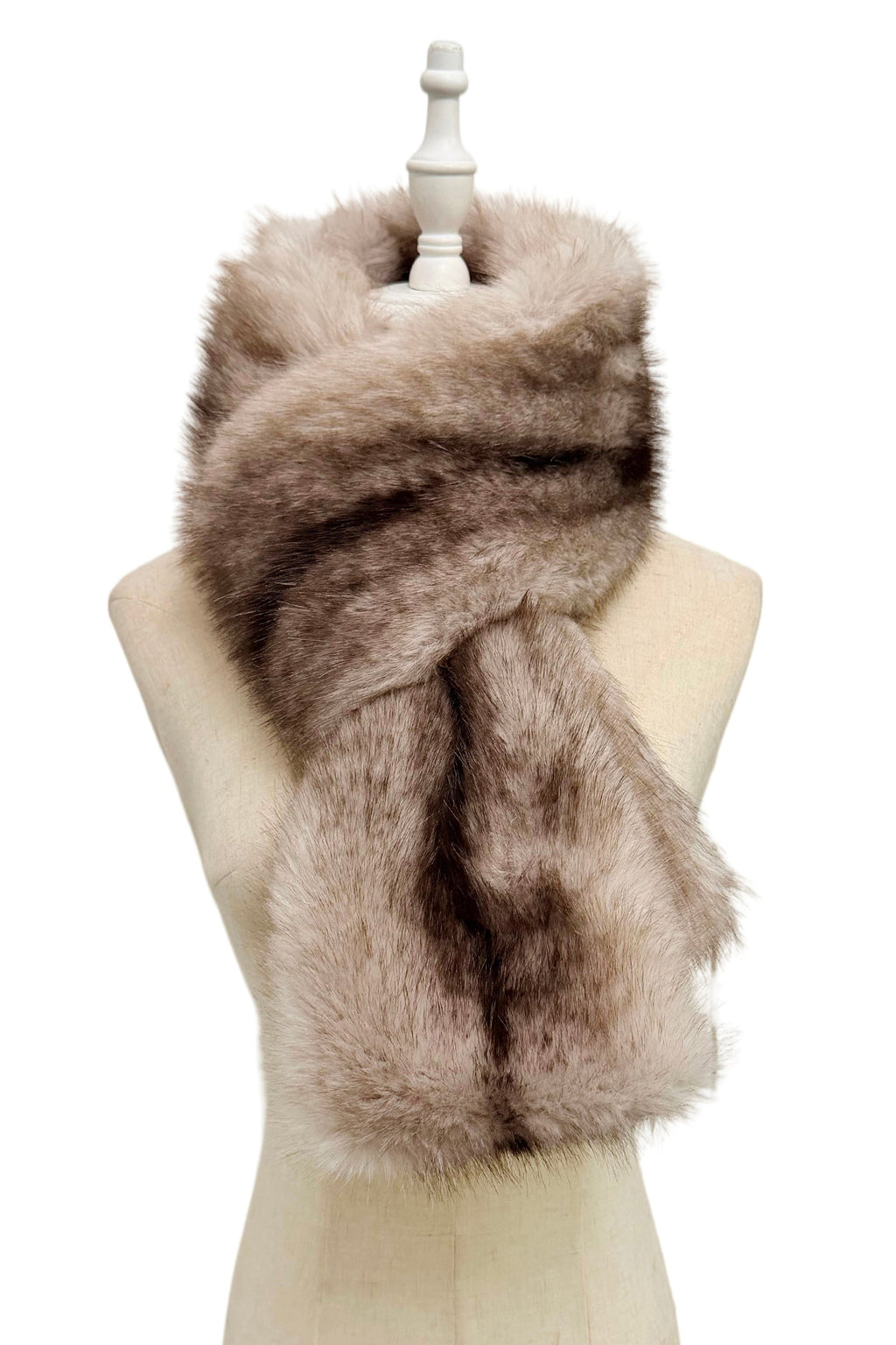 Luxe Two Tone Faux Fur Collar Scarf