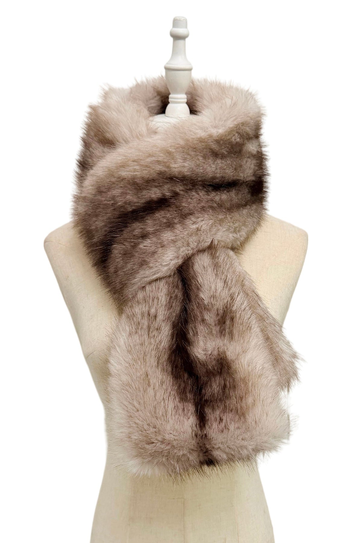 Luxe Two Tone Faux Fur Collar Scarf