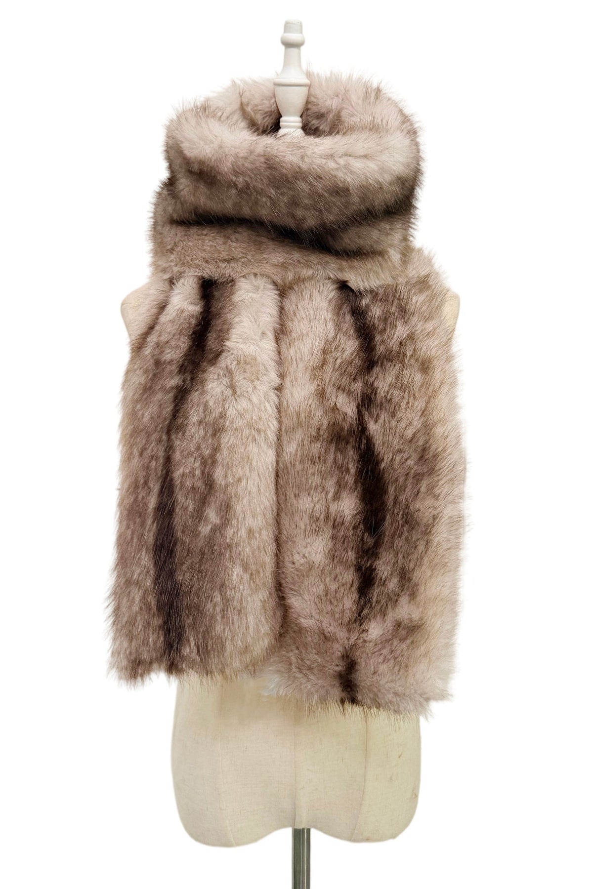 Luxe Two Tone Faux Fur Collar Scarf