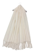 Super Soft Brushed Faux Mink Tassel Scarf Shawl 8787