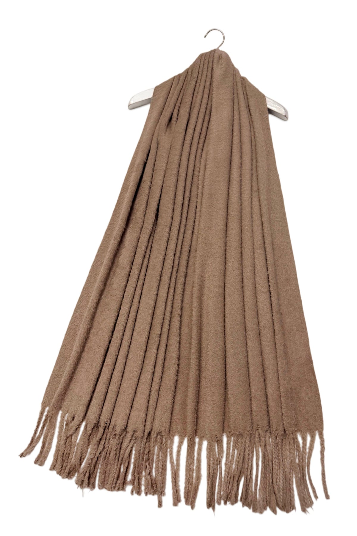Super Soft Brushed Faux Mink Tassel Scarf Shawl 8787
