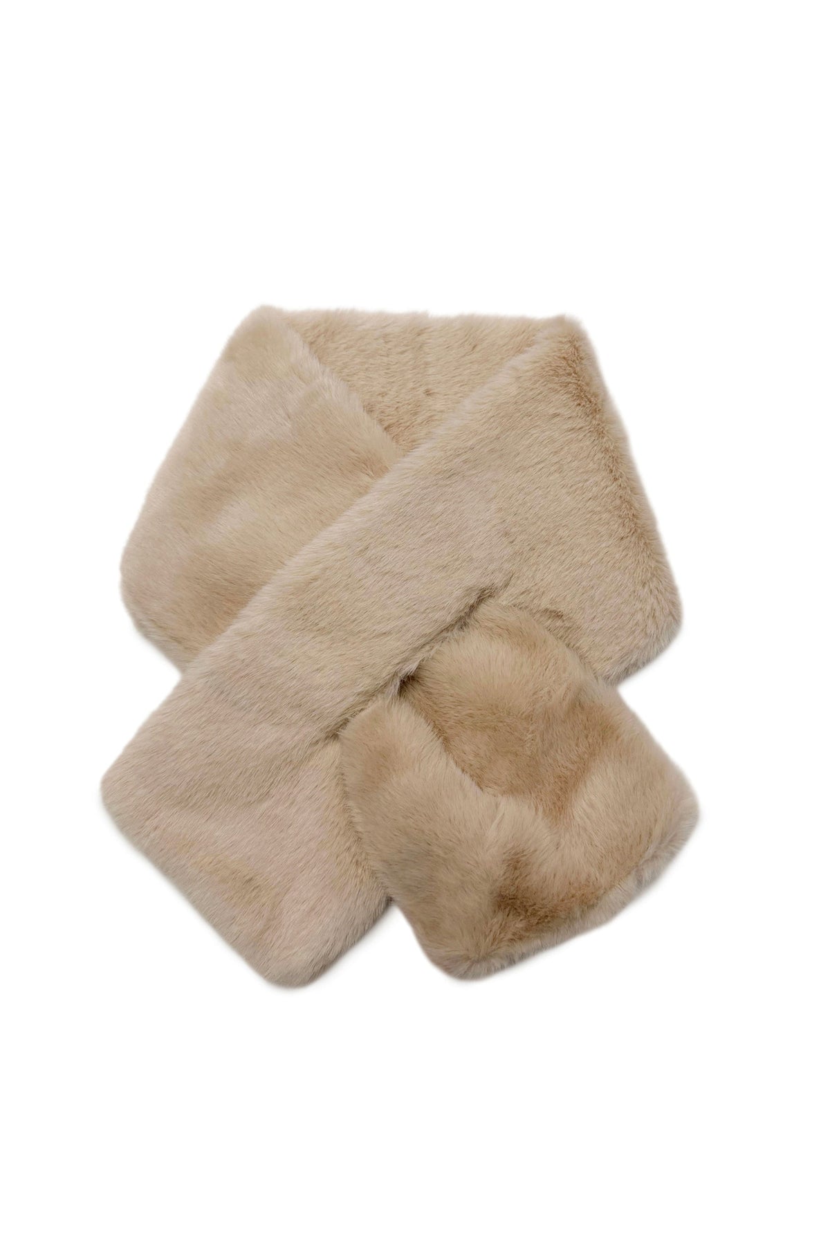 Plush Faux Fur Pull Through Scarf 8705