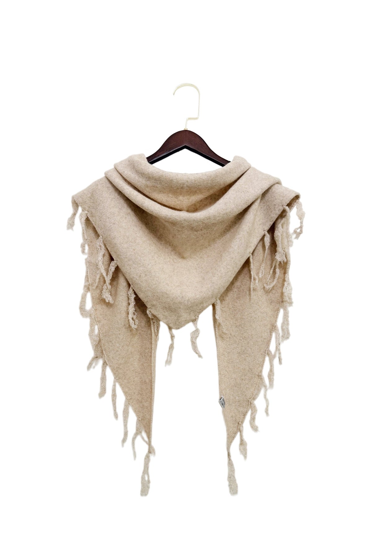 Boho Wool Blend Triangle Tassel Scarf Wrap 8623