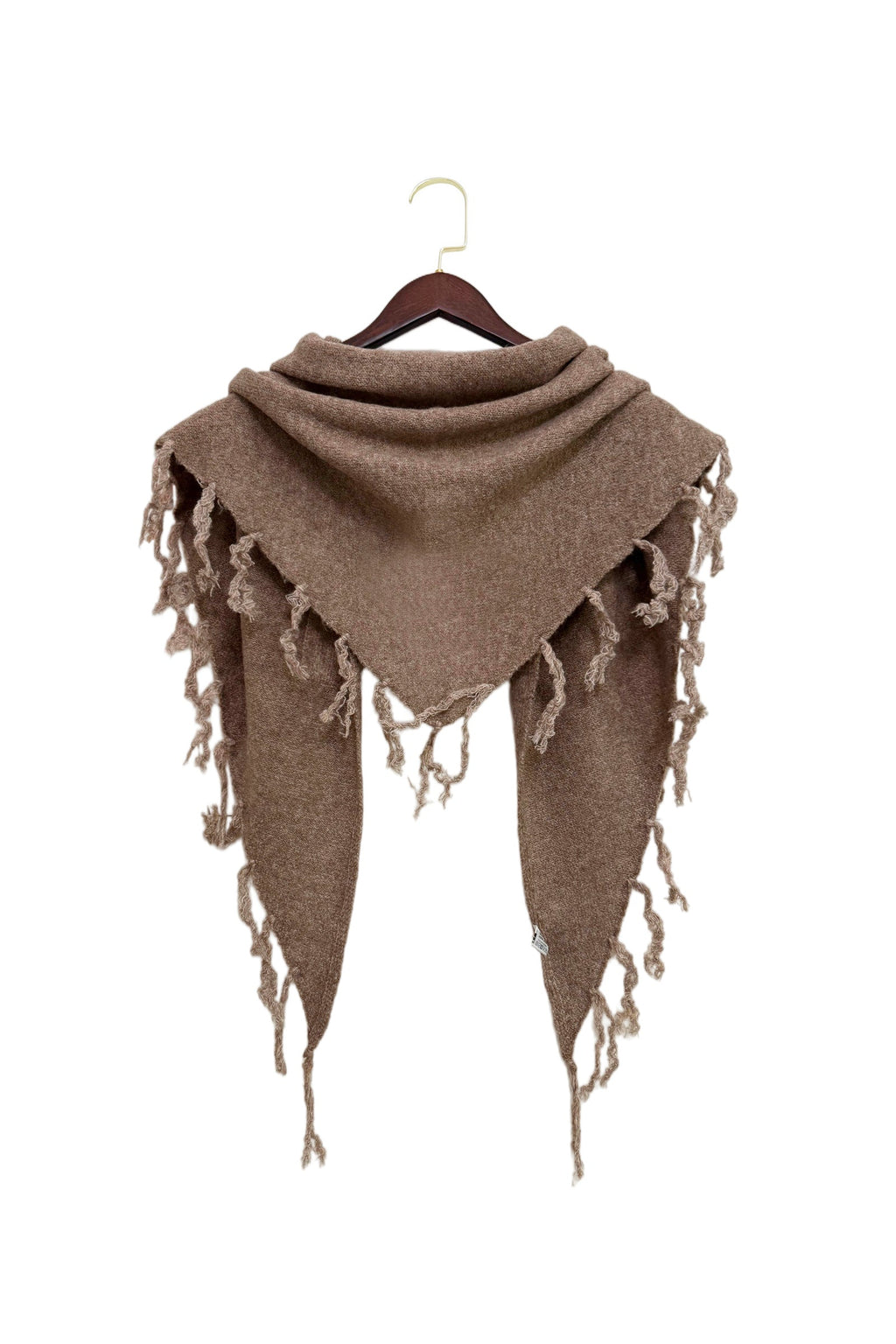 Boho Wool Blend Triangle Tassel Scarf Wrap 8623