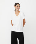 Masai Badu V-neck T-shirt-Masai-White finn