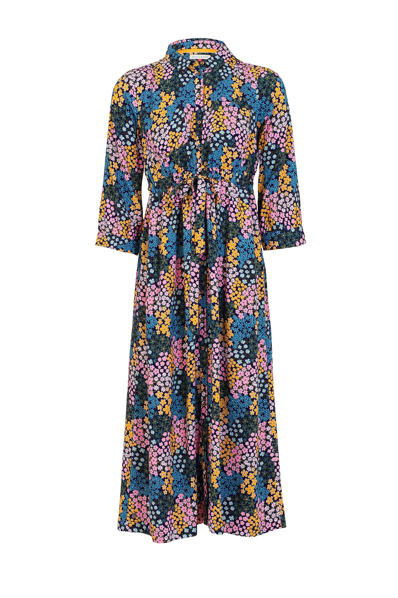 Brakeburn Wildflower Meadow Shirt Dress-Dress-White finn