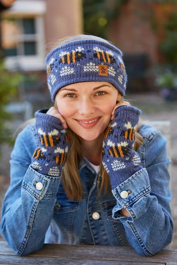 Pachamama- Beehive Handwarmer Denim-Accessories-White finn
