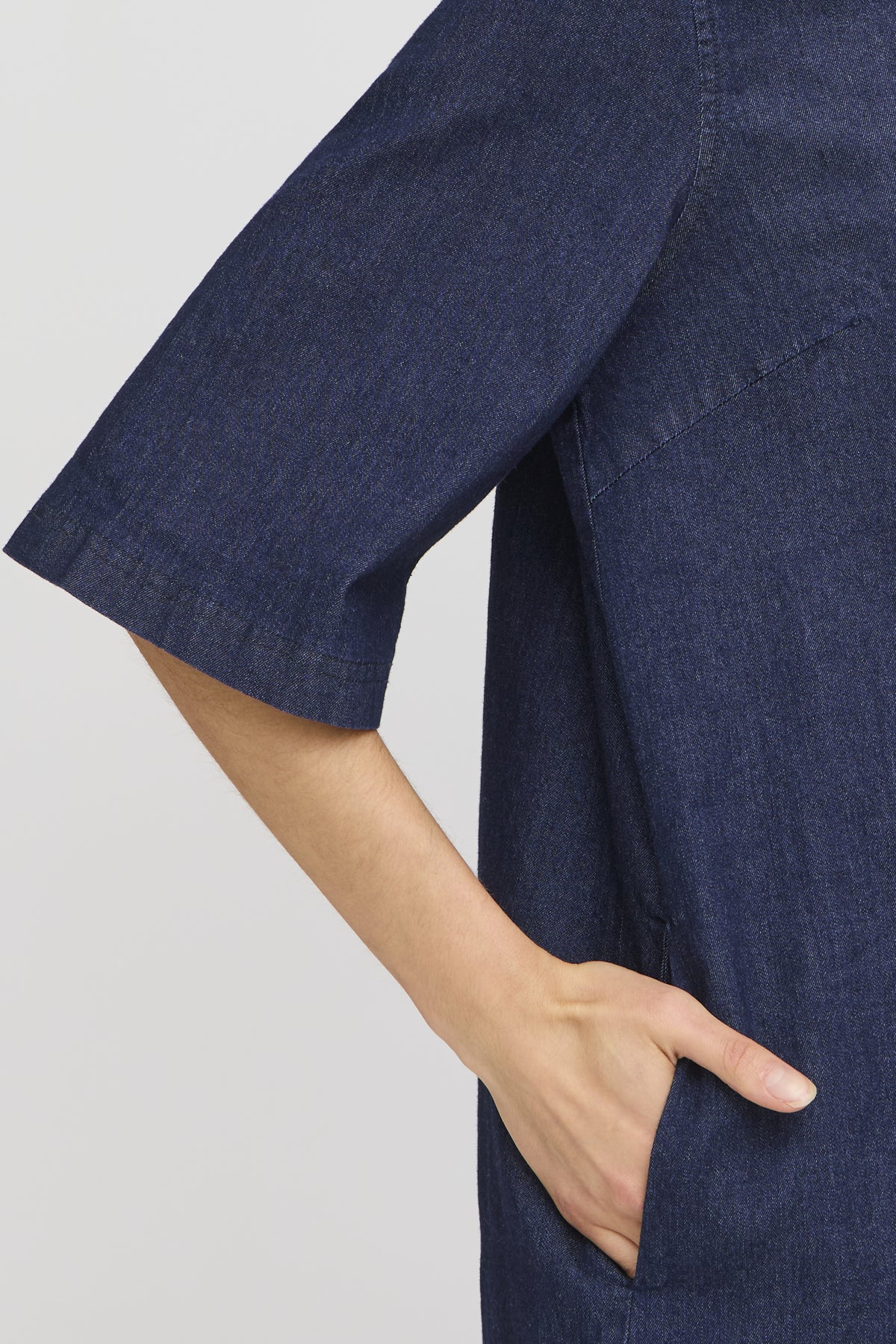 Fransa FRCHICAGO Denim Dress-Dress-White finn