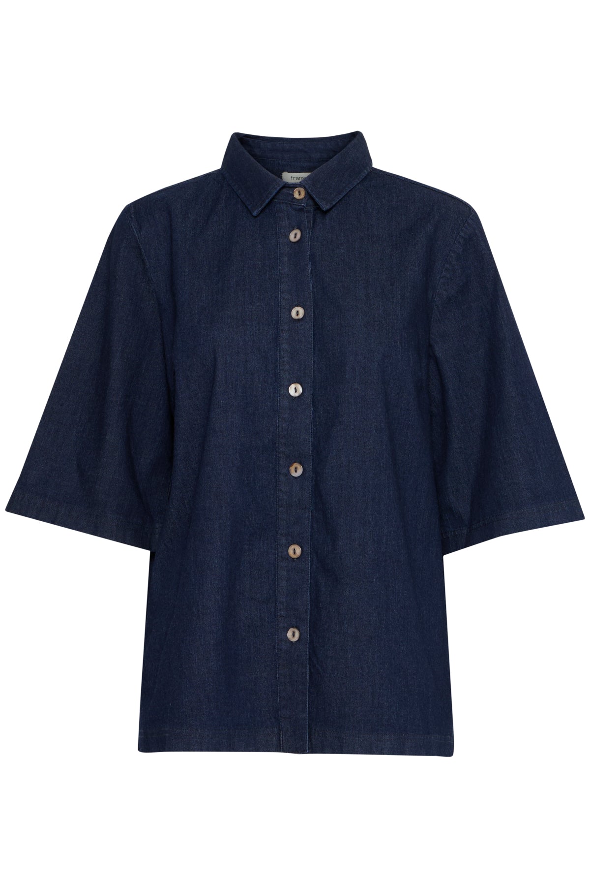 Fransa FRCHICAGO Denim Shirt-Tops-White finn