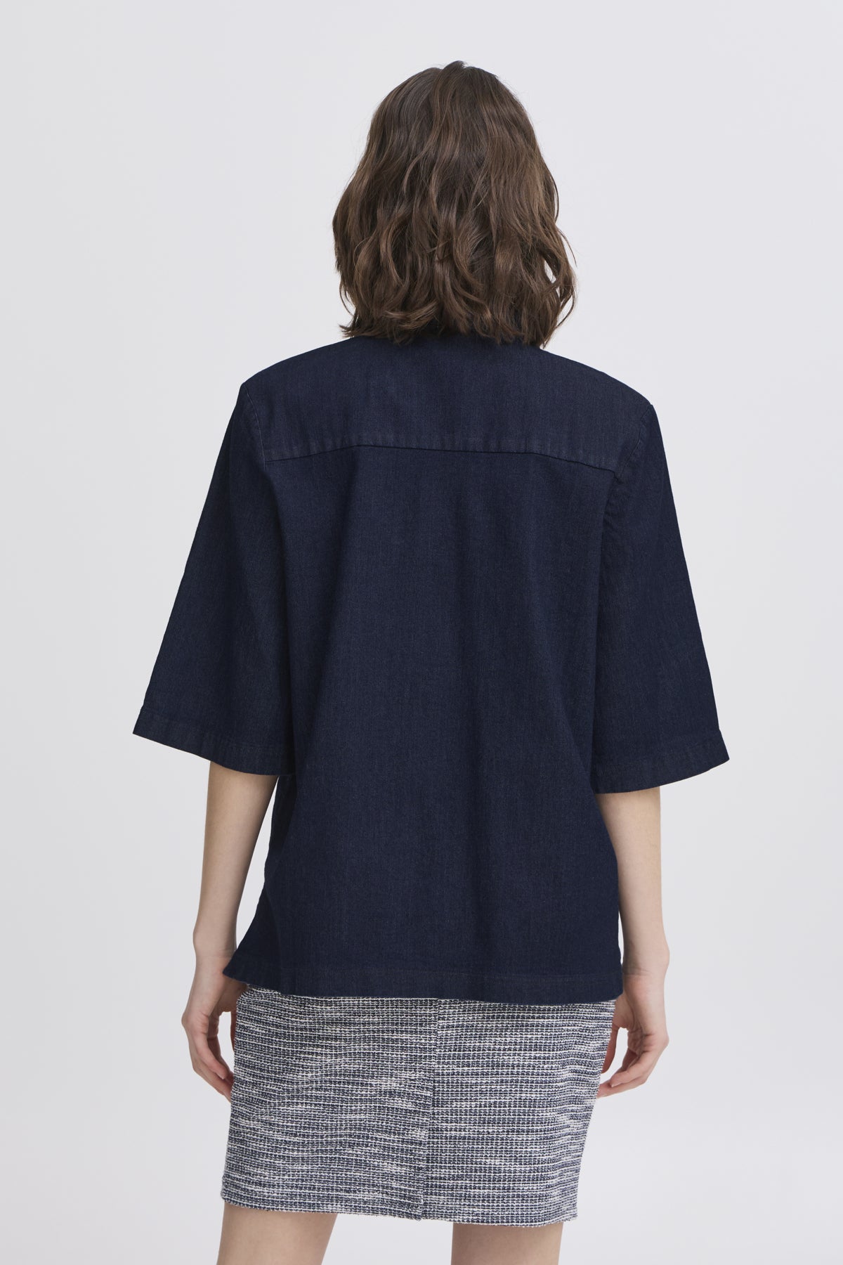 Fransa FRCHICAGO Denim Shirt-Tops-White finn