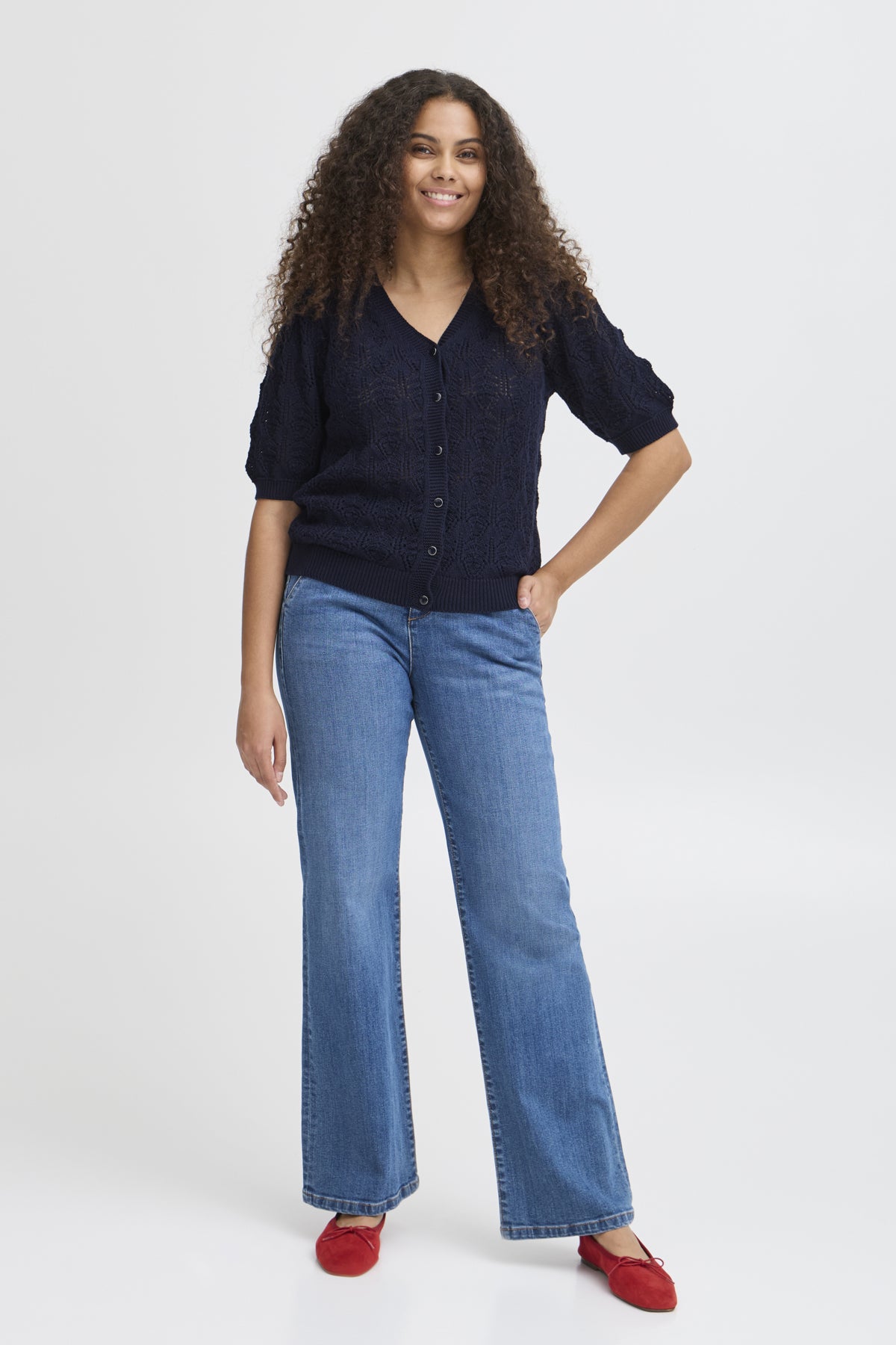 Fransa FRKATELEEN Cardigan-Cardigan-White finn