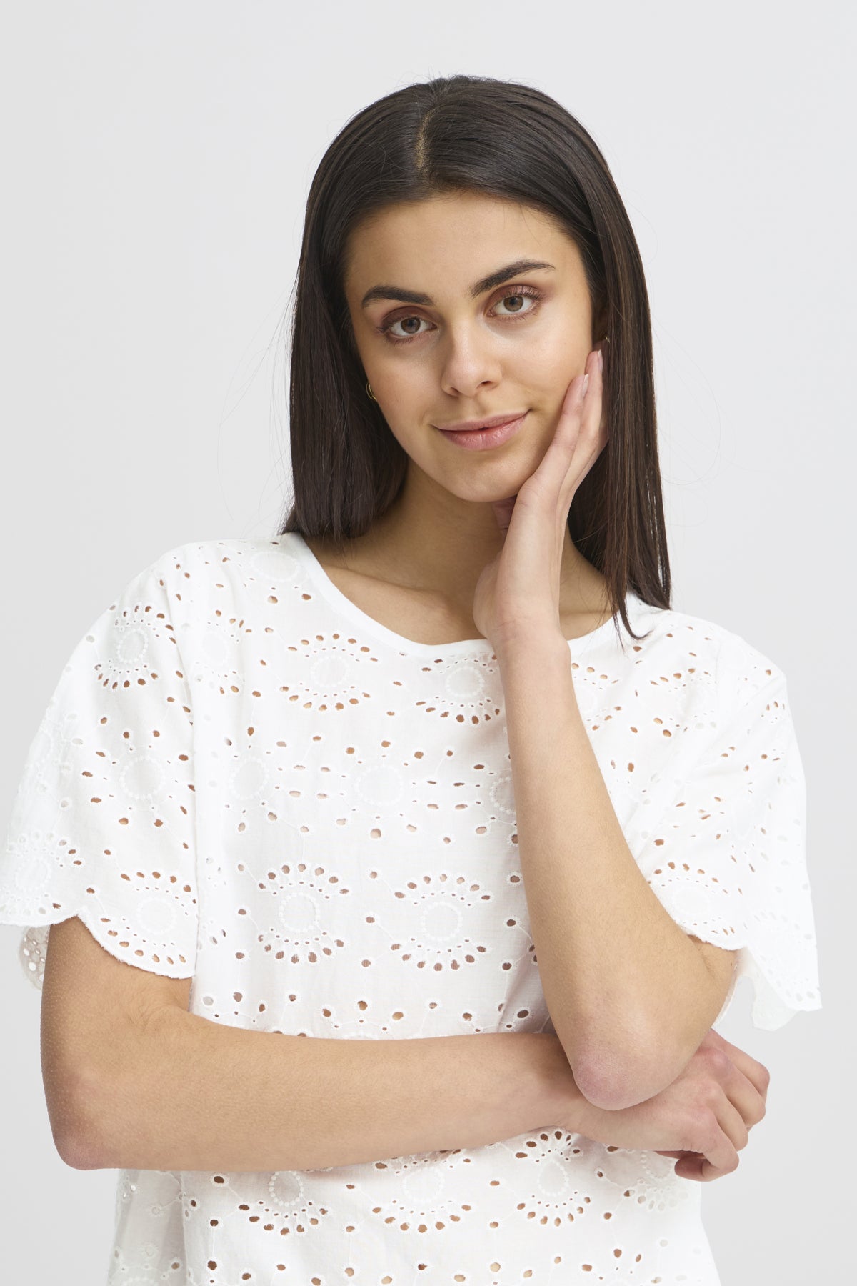 Fransa FRANGIE Blouse Top-Shirts & Tops-White finn