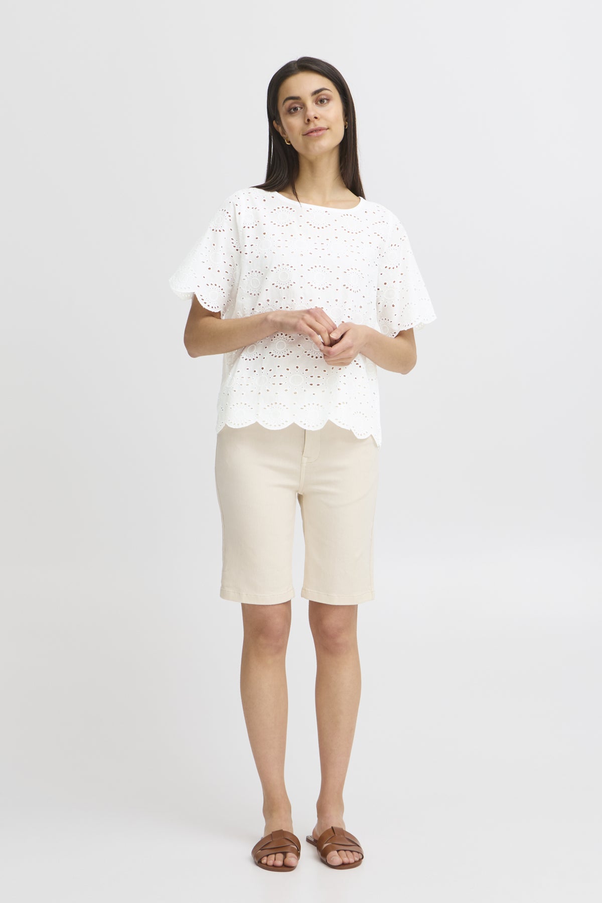 Fransa FRANGIE Blouse Top-Shirts & Tops-White finn