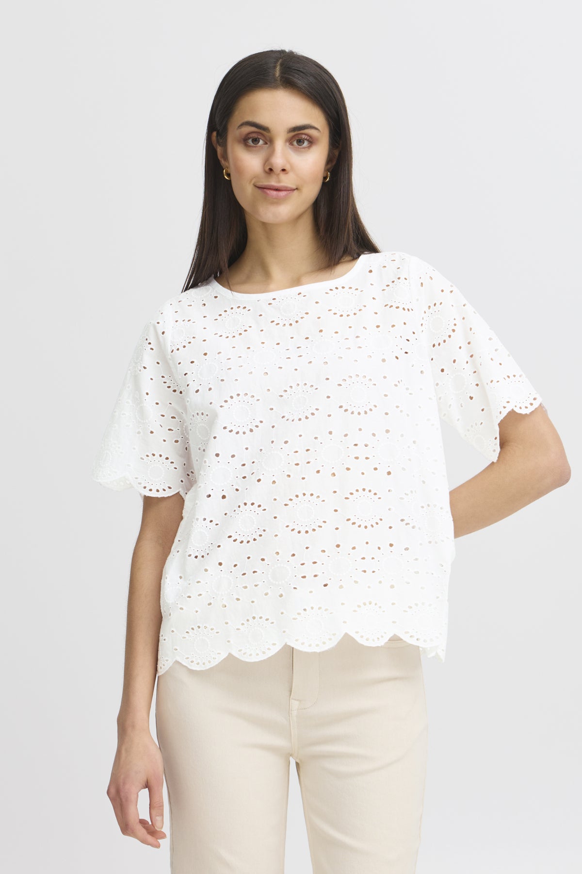 Fransa FRANGIE Blouse Top-Shirts & Tops-White finn