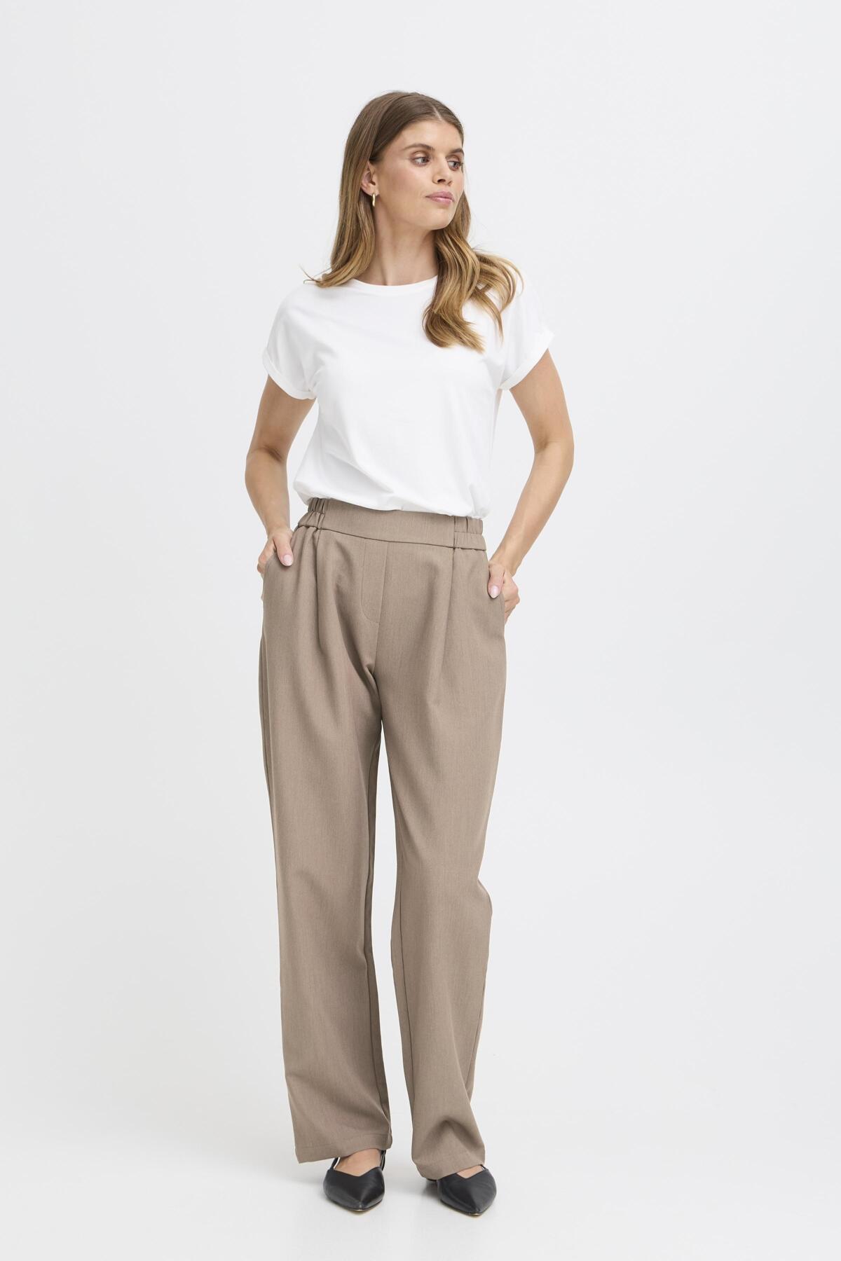 Fransa FRABIGAIL Trousers-Trousers-White finn