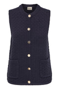 Fransa FRKENNA Waistcoat - Navy-Waistcoat-White finn