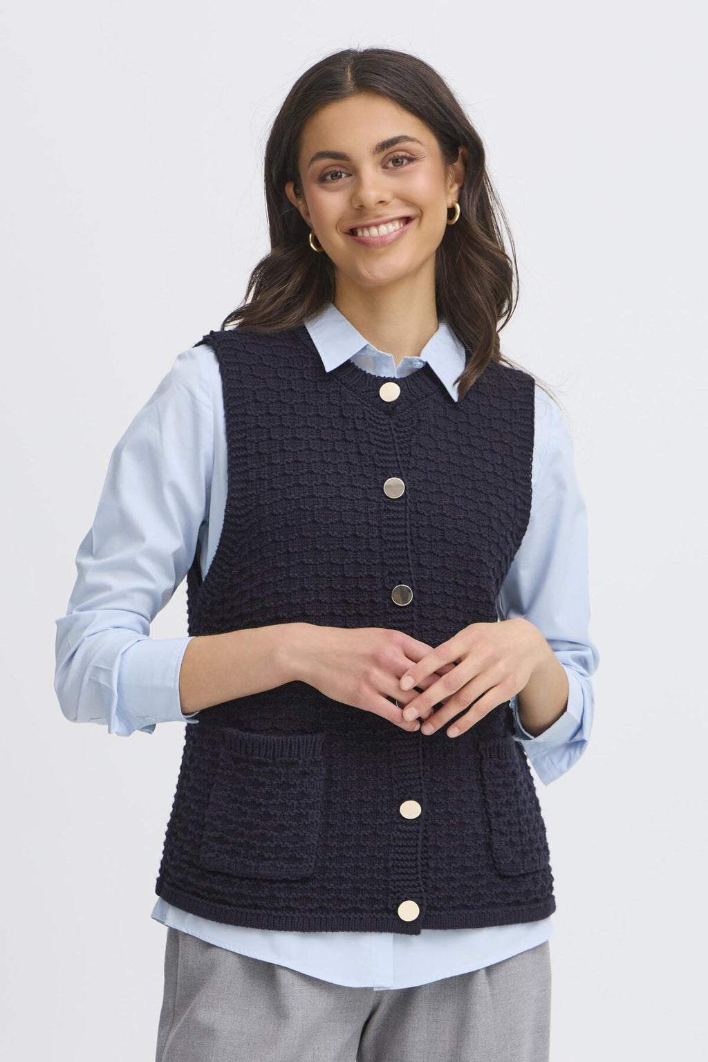 Fransa FRKENNA Waistcoat - Navy
