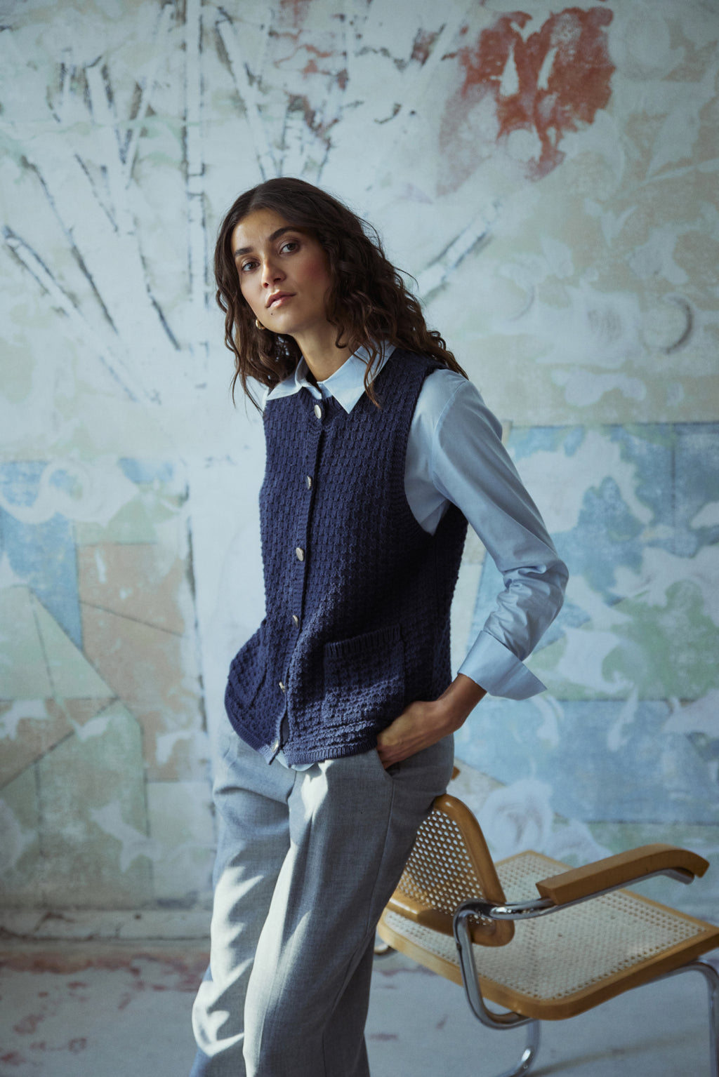 Fransa FRKENNA Waistcoat - Navy