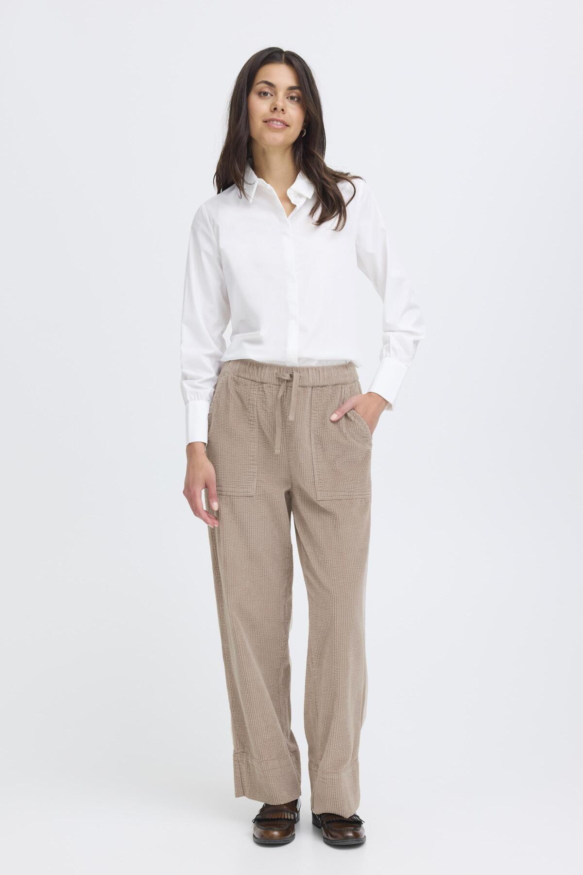 Fransa Frsalomi Pant 1-Trousers-White finn