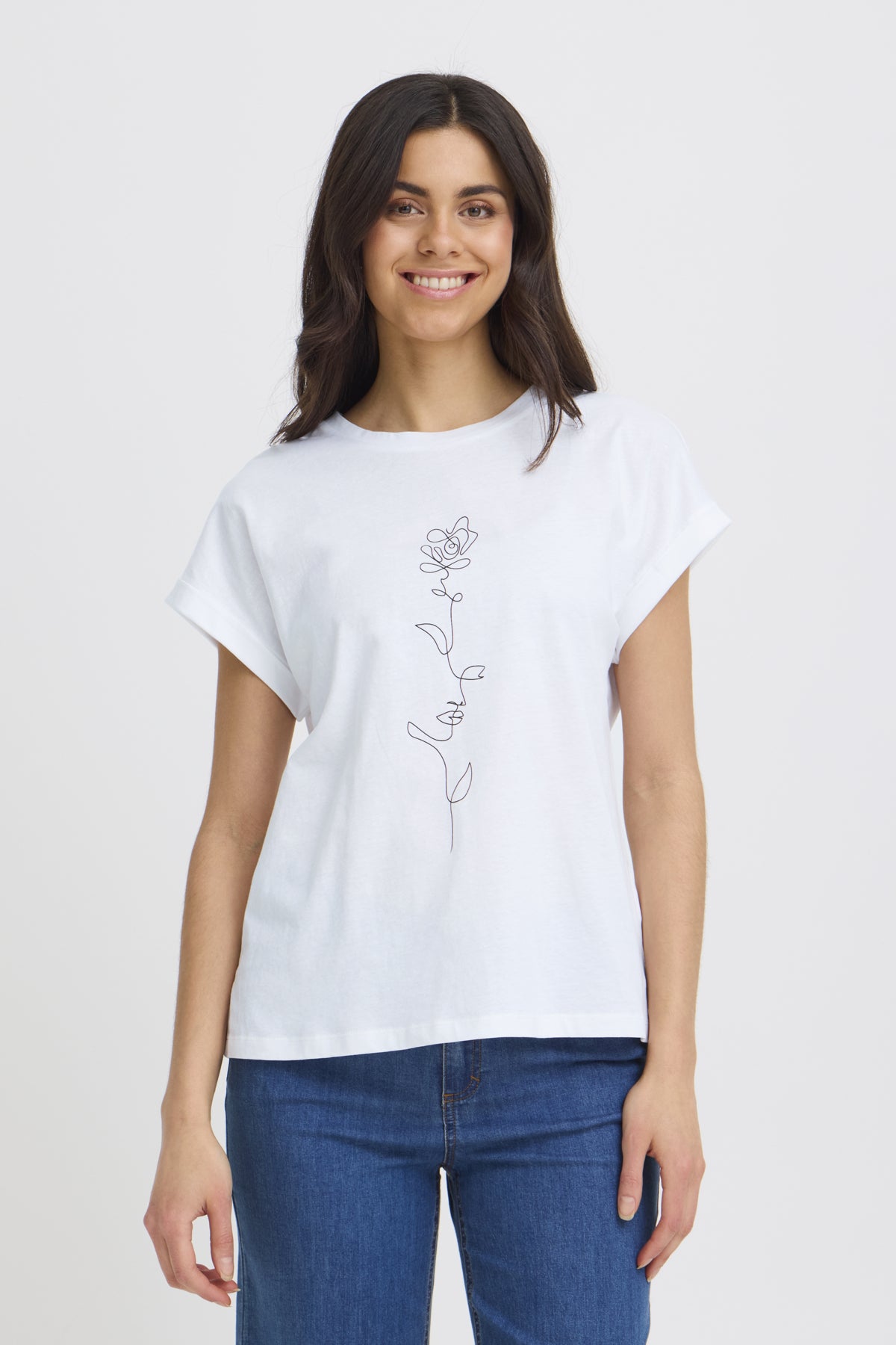 Fransa Frgali T-shirt-Fransa-White finn