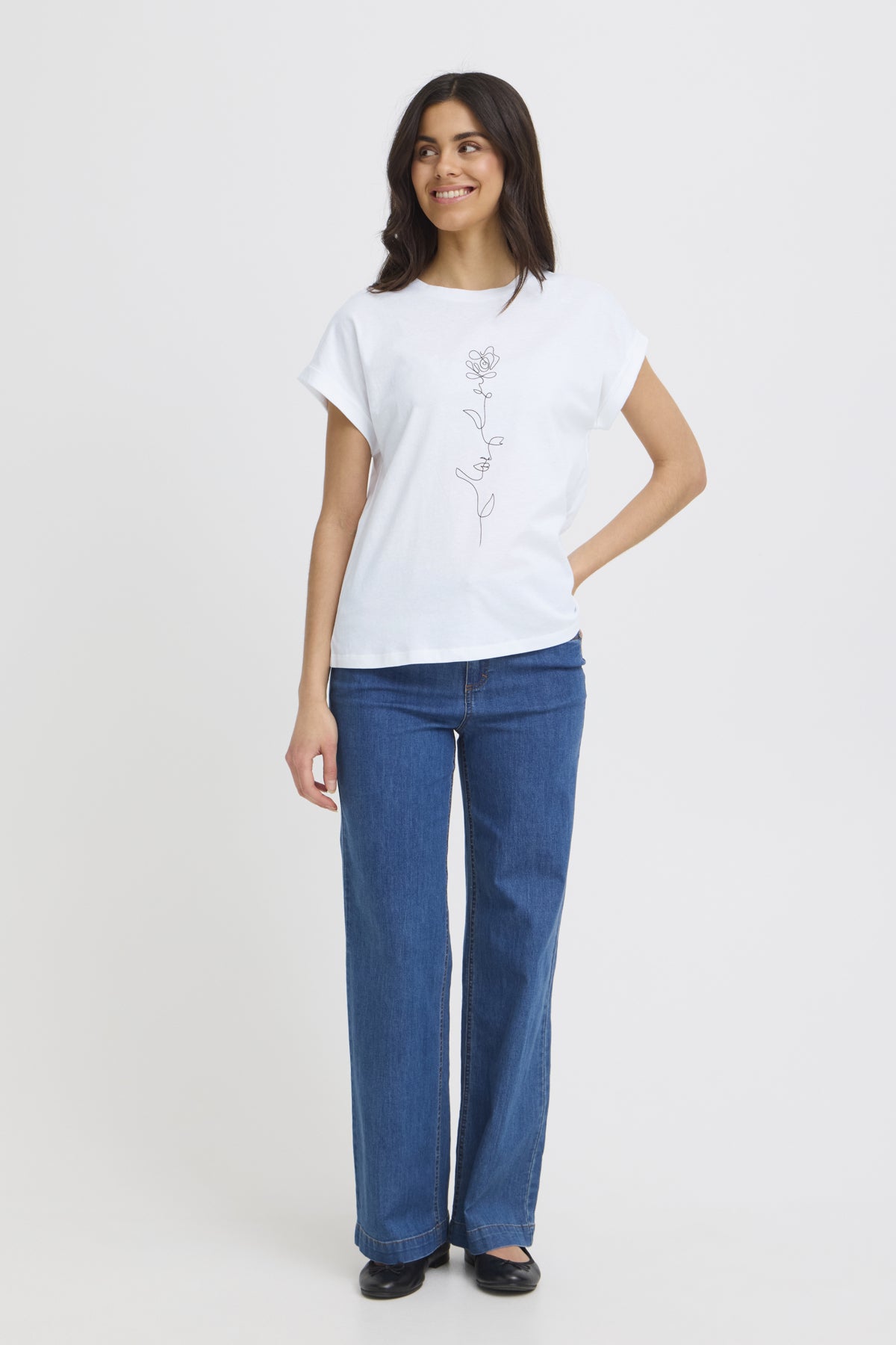 Fransa Frgali T-shirt-Fransa-White finn