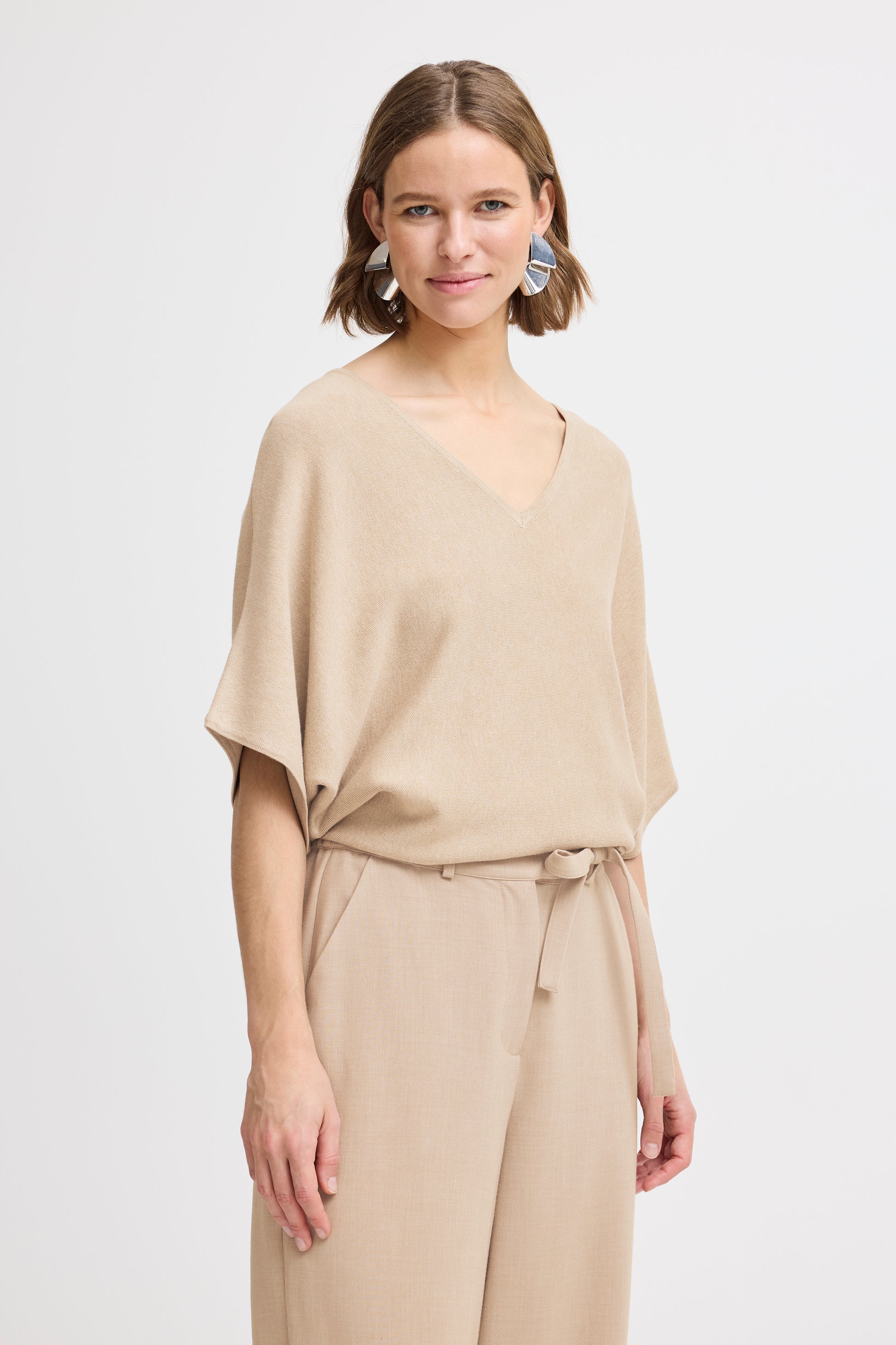 B.young BYMMORLA V Neck Short Sleeve Jumper