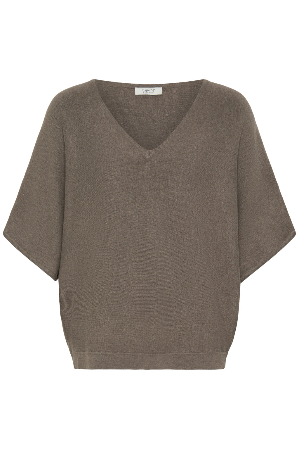 B.young Bymmorla v-neck short sleeve top-b.young-White finn