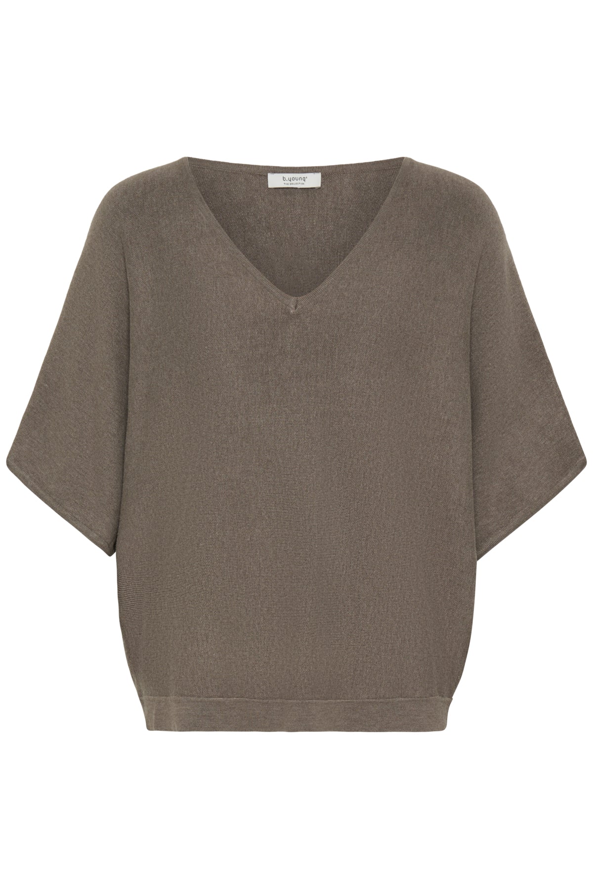 B.young Bymmorla v-neck short sleeve top-b.young-White finn