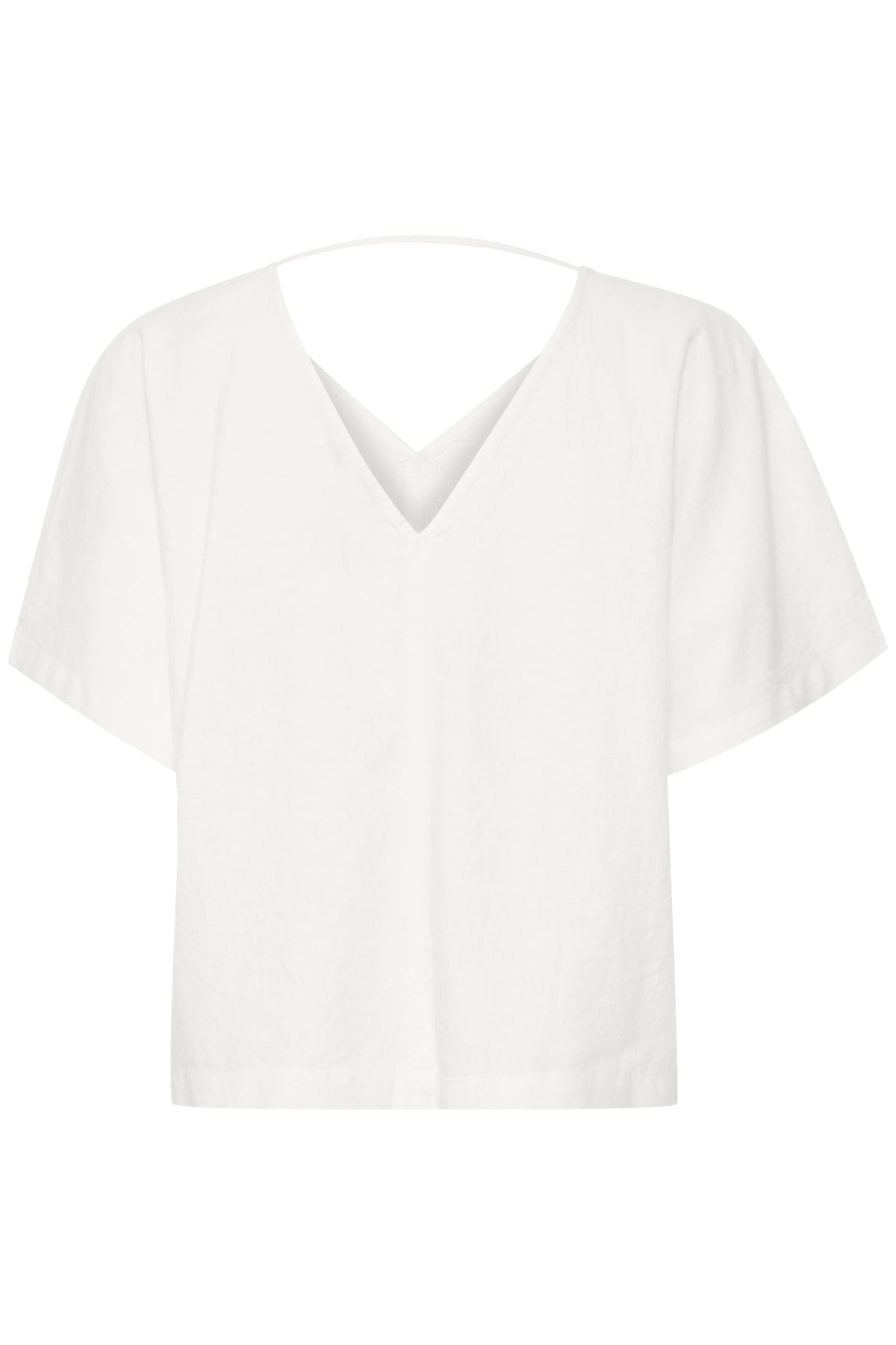 B.young BYFALAKKA V-neck Blouse-Tops-White finn