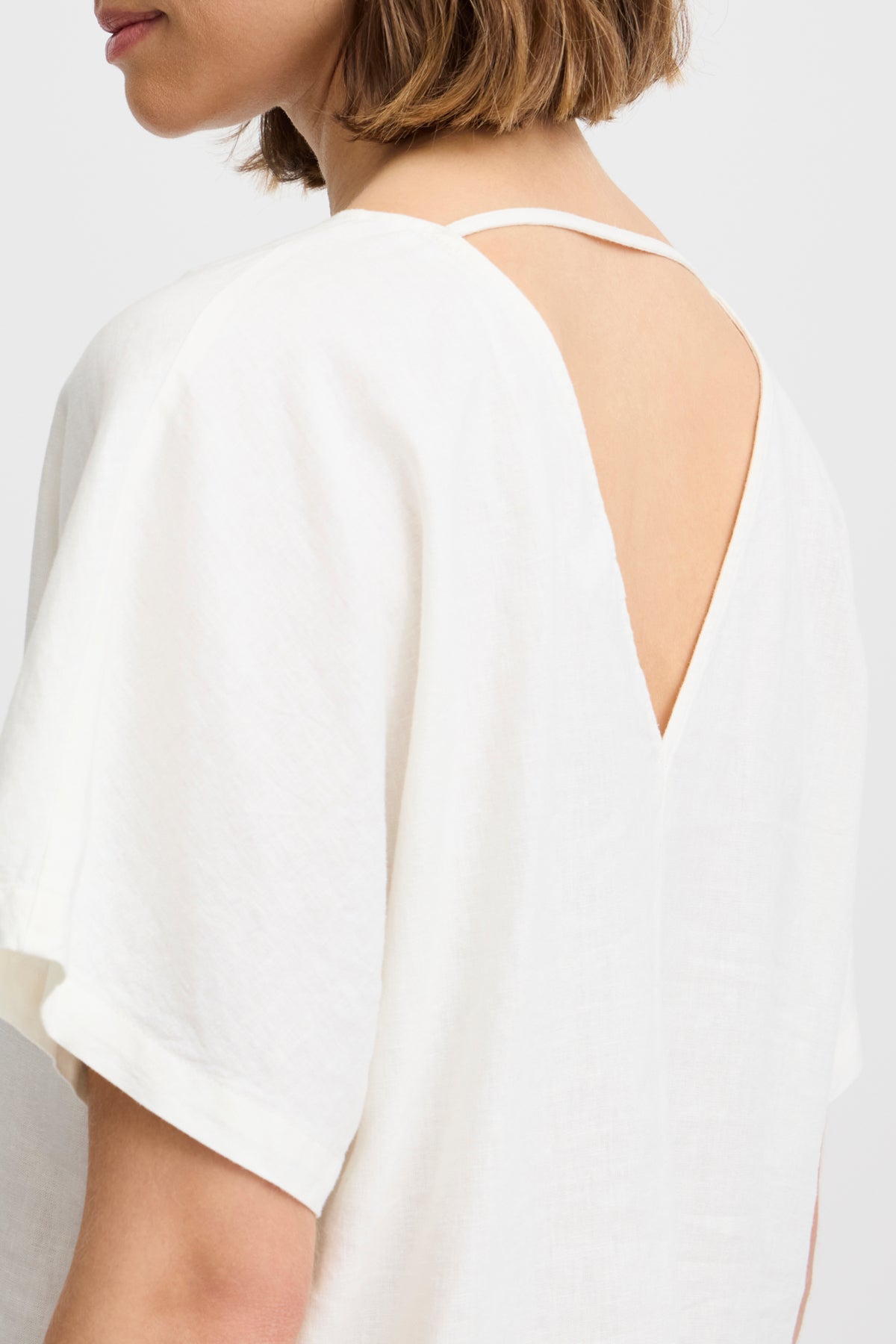 B.young BYFALAKKA V-neck Blouse-Tops-White finn