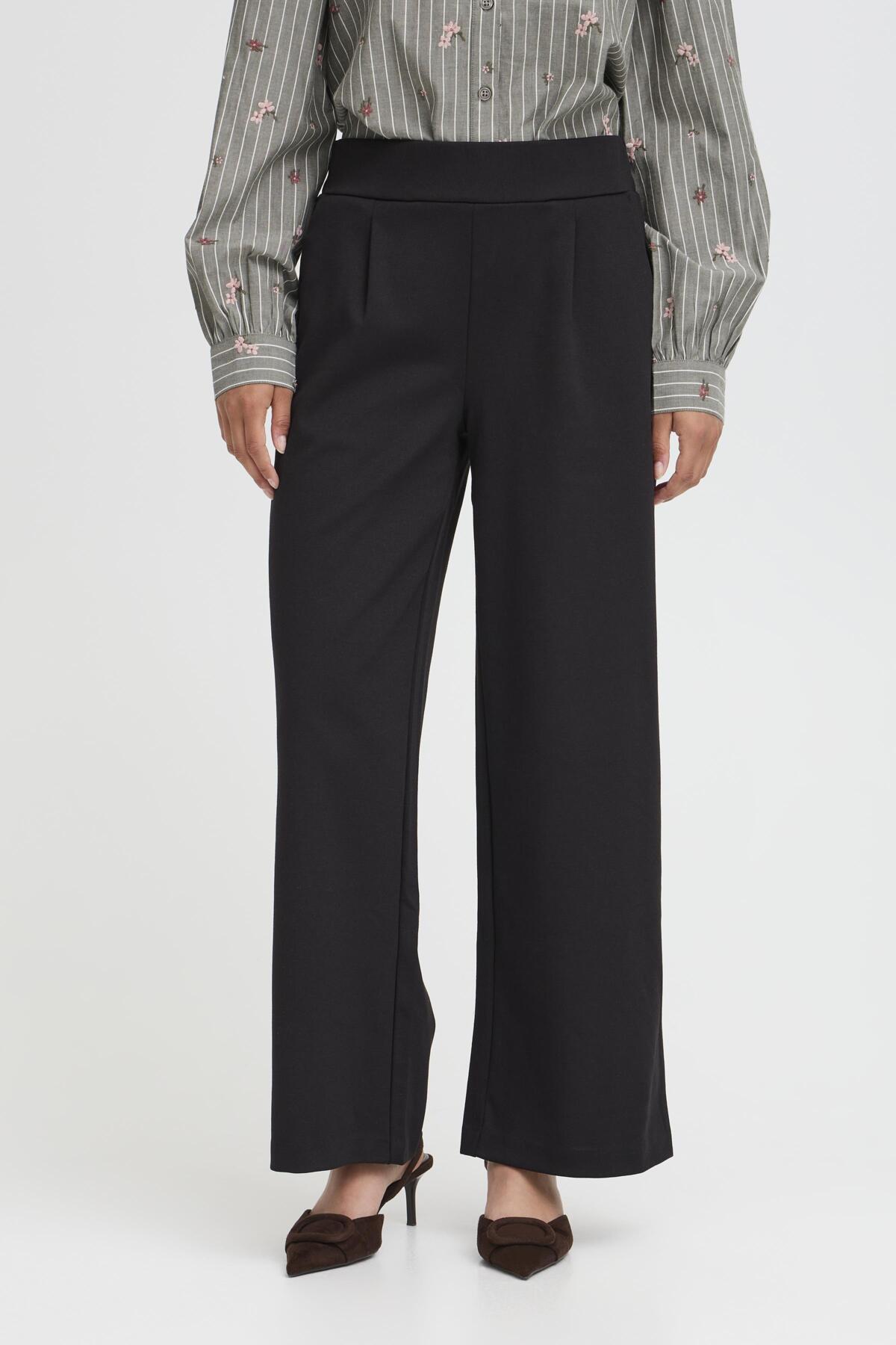 B.young BYRIZETTA Wide Trousers-Trouser-White finn