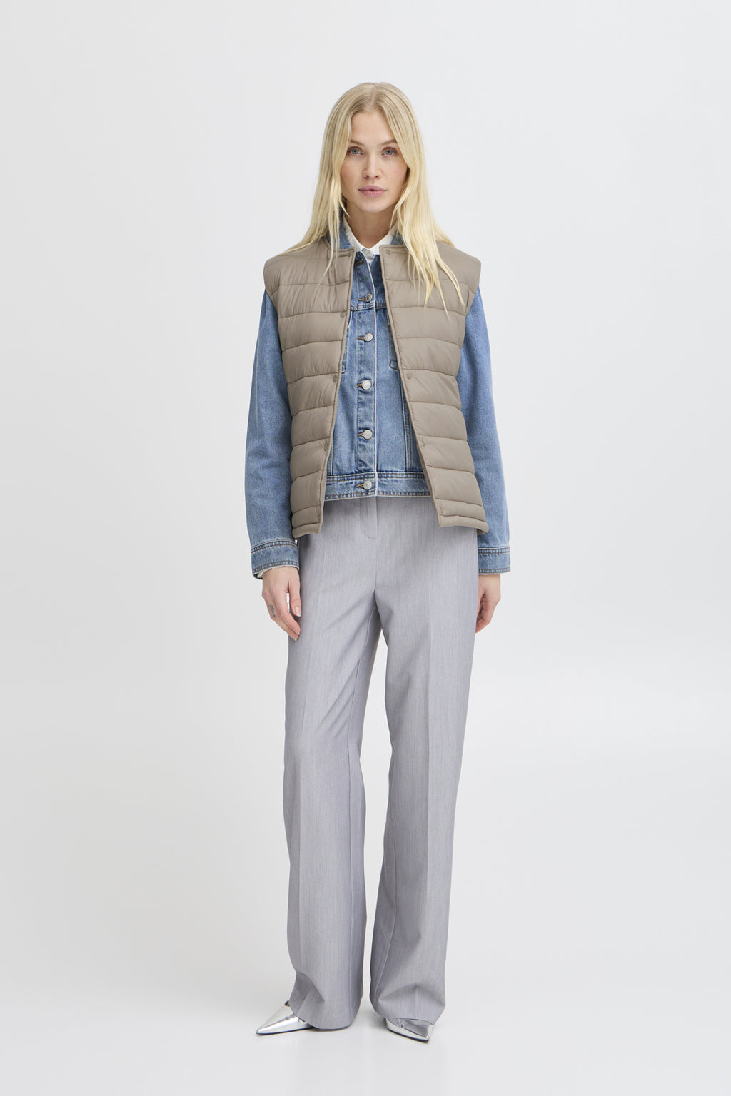 B.Young BYBERTA Waistcoat-White finn
