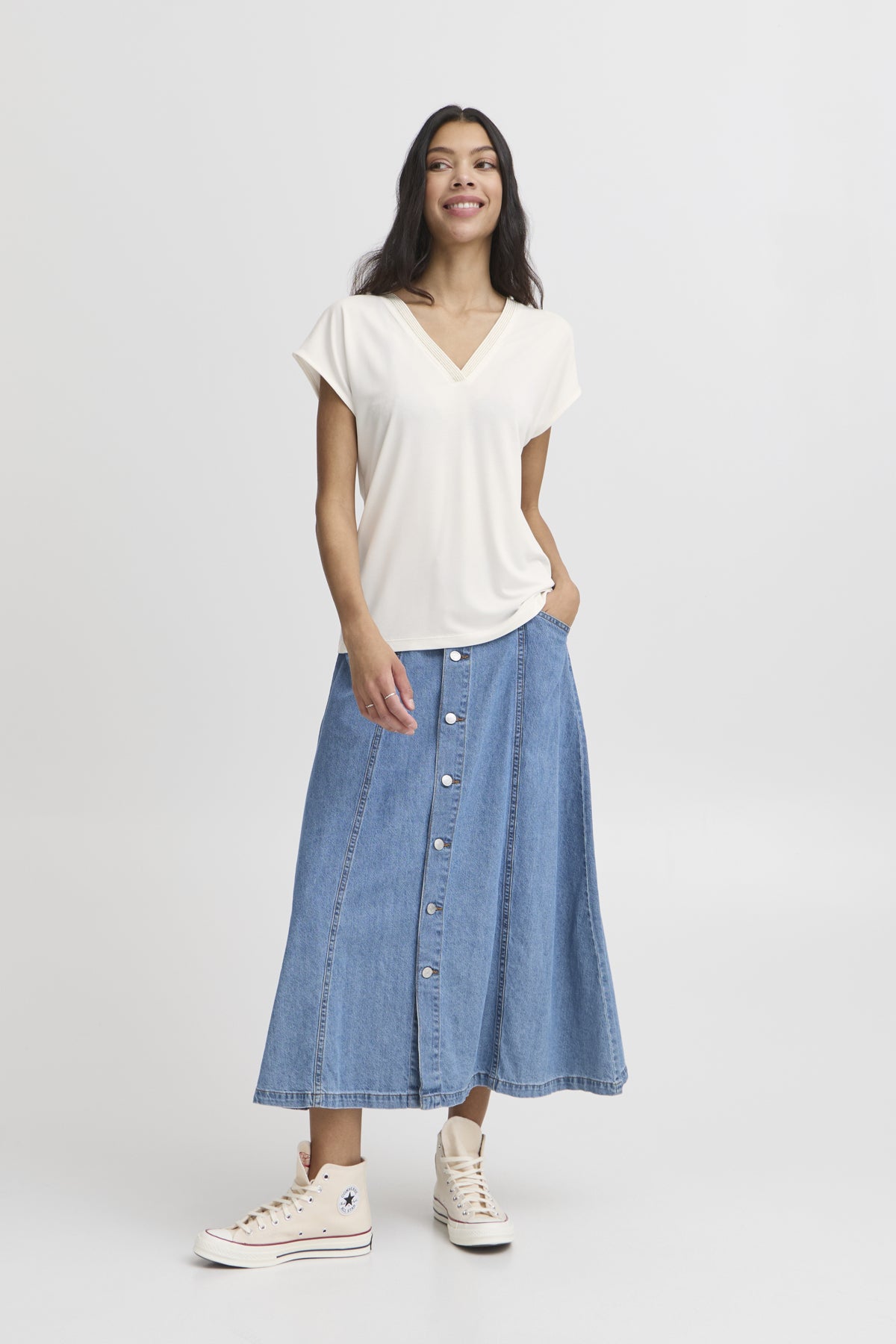 B.young BYPERL Tshirt-Tops-White finn