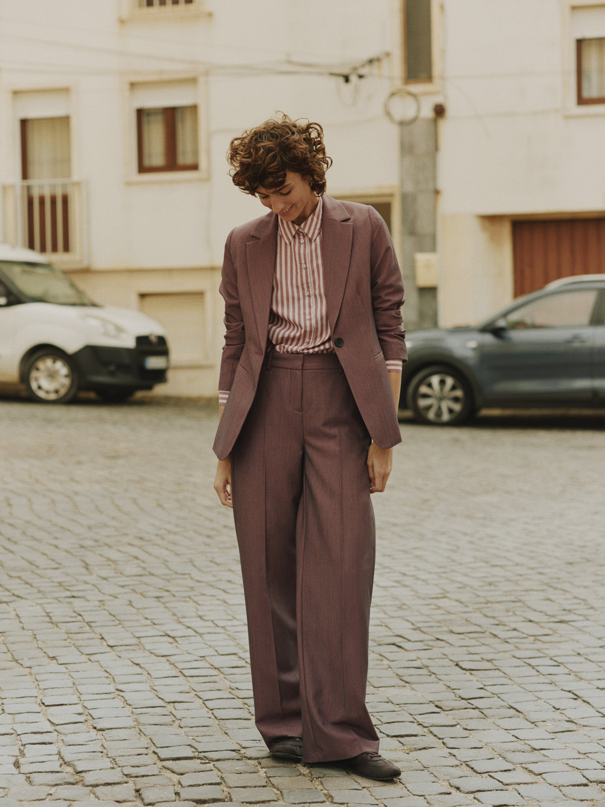 B.young BYELLAN Trousers-Trouser-White finn