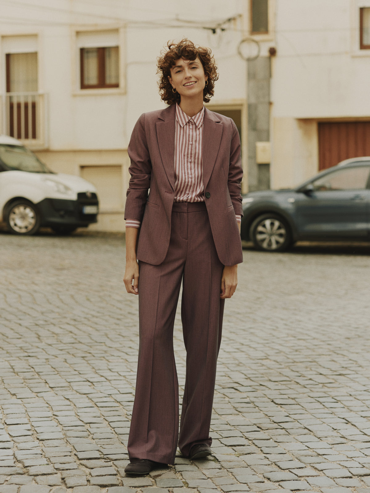 B.young BYELLAN Trousers-Trouser-White finn